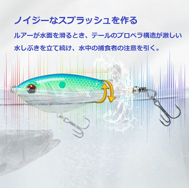 楽天市場】トップウォーター フィッシング ルアー 3点セット BKKフック