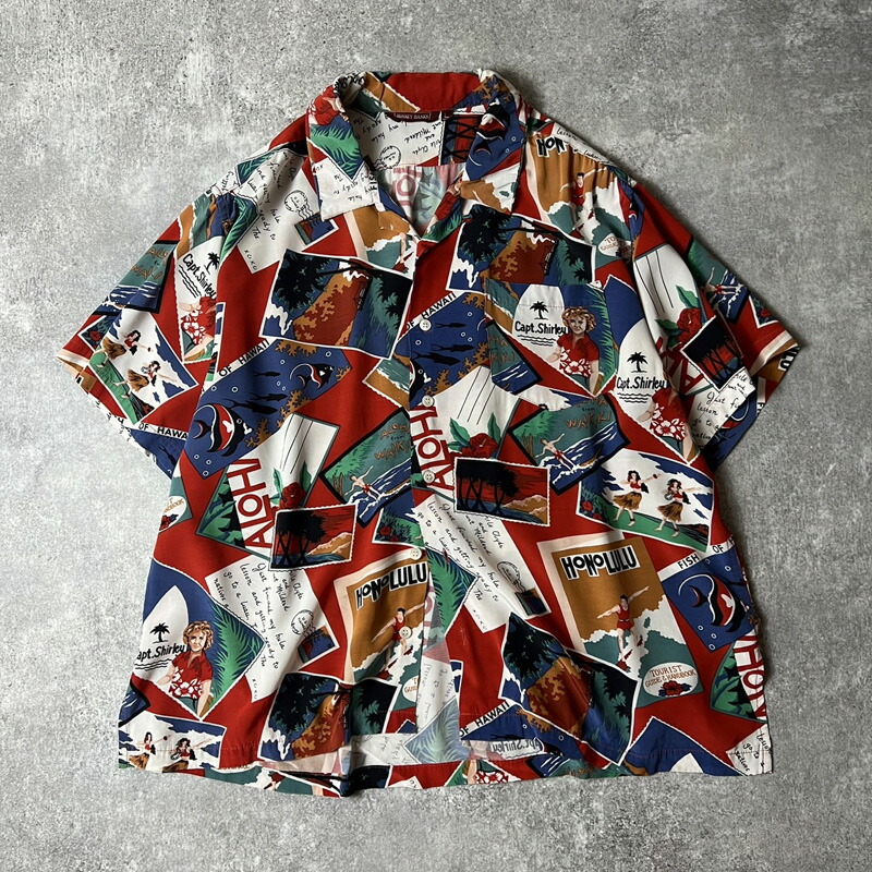 楽天市場】50s JEFFREY BANKS ポストカード 総柄 レーヨン オープン