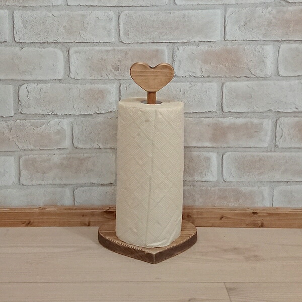 楽天市場】木製キッチンペーパーホルダー ハート型 Sサイズ [ZKI-37