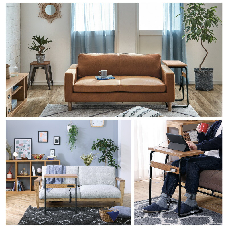 楽天市場】【公式】サイドテーブル 幅53cm 完成品ナイトテーブル