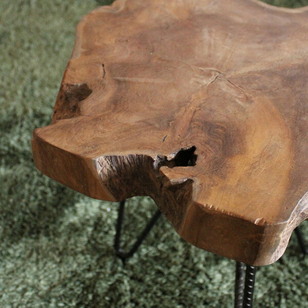 楽天市場】サイドテーブル 切り株ヴィンテージデザイン ラフさが魅力約