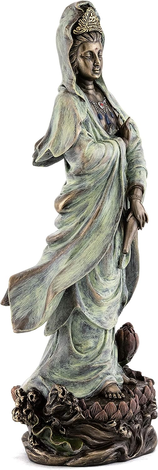 楽天市場】蓮華台座の観音菩薩様 彫像 慈悲 慈愛 愛の女神観音像