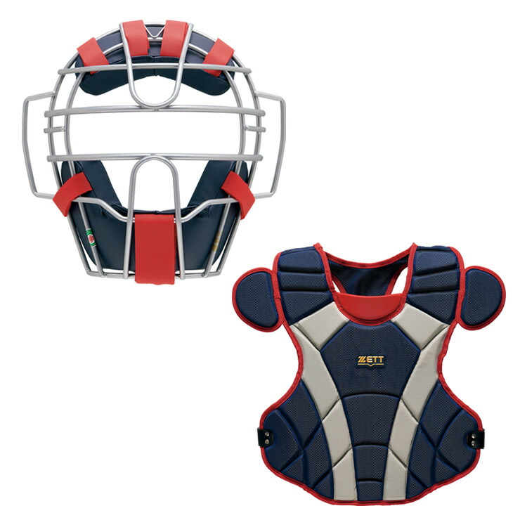楽天市場】ゼット 一般軟式 キャッチャー防具 4点セット マスク