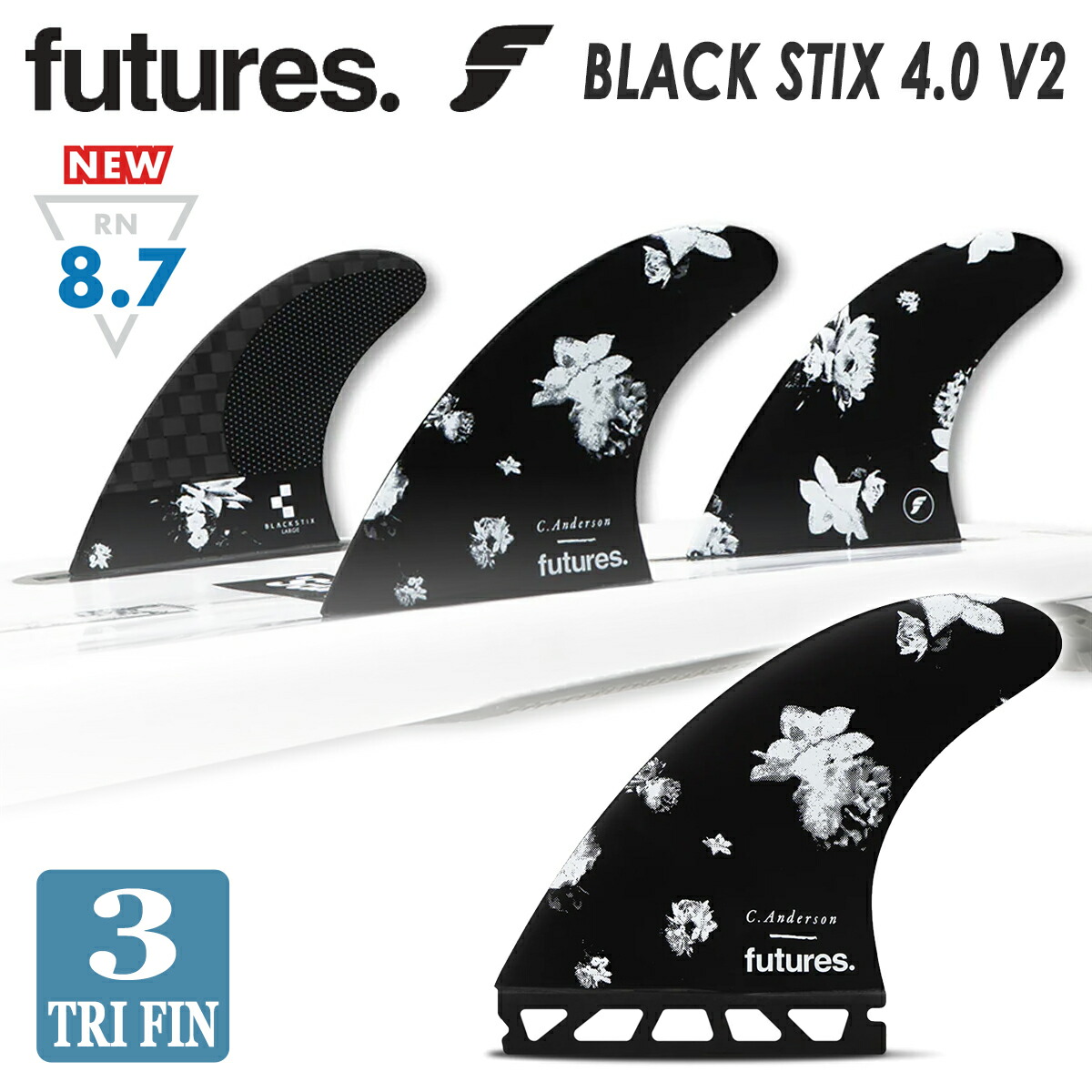 V2 BLACK STIX 3.0 CRAIG ANDERSON Lサイズ Futures - Craig Anderson