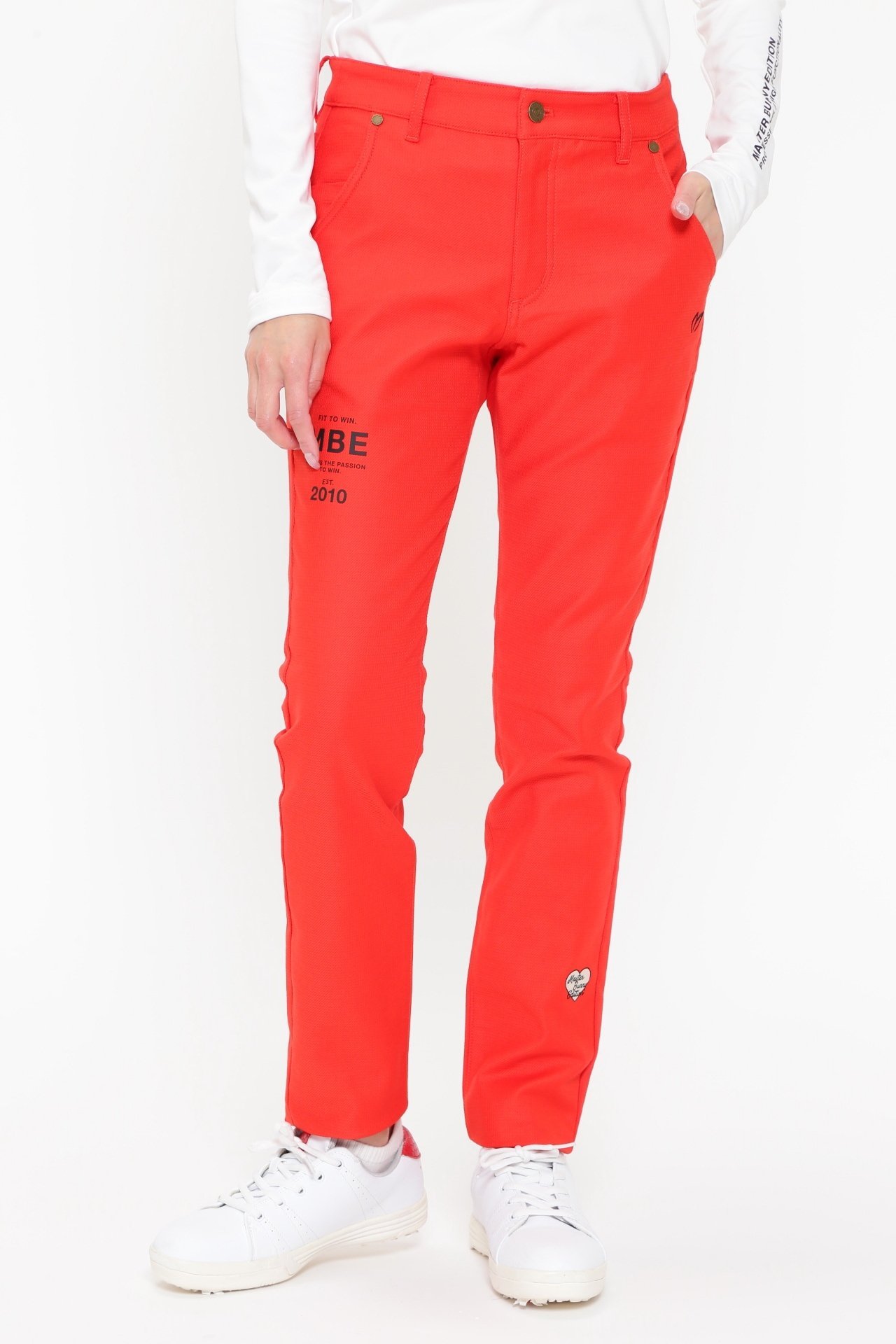 MASTER BUNNY 赤色 ストレートパンツ ポケット付き MASTER BUNNY 赤色