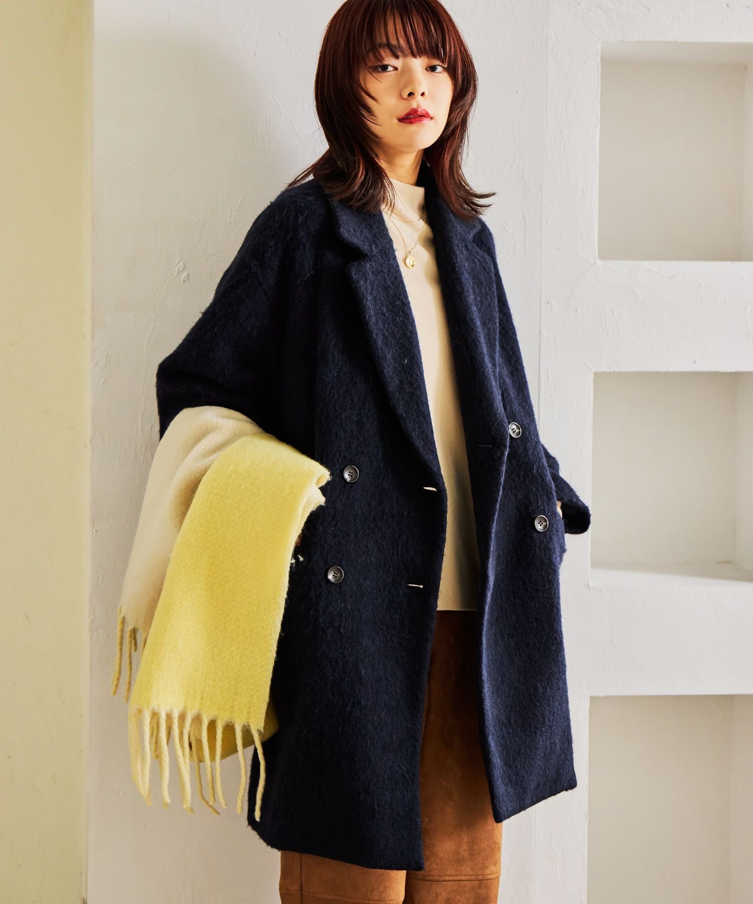 mysty woman｜アルパカ混シャギーコート | Rakuten Fashion(楽天