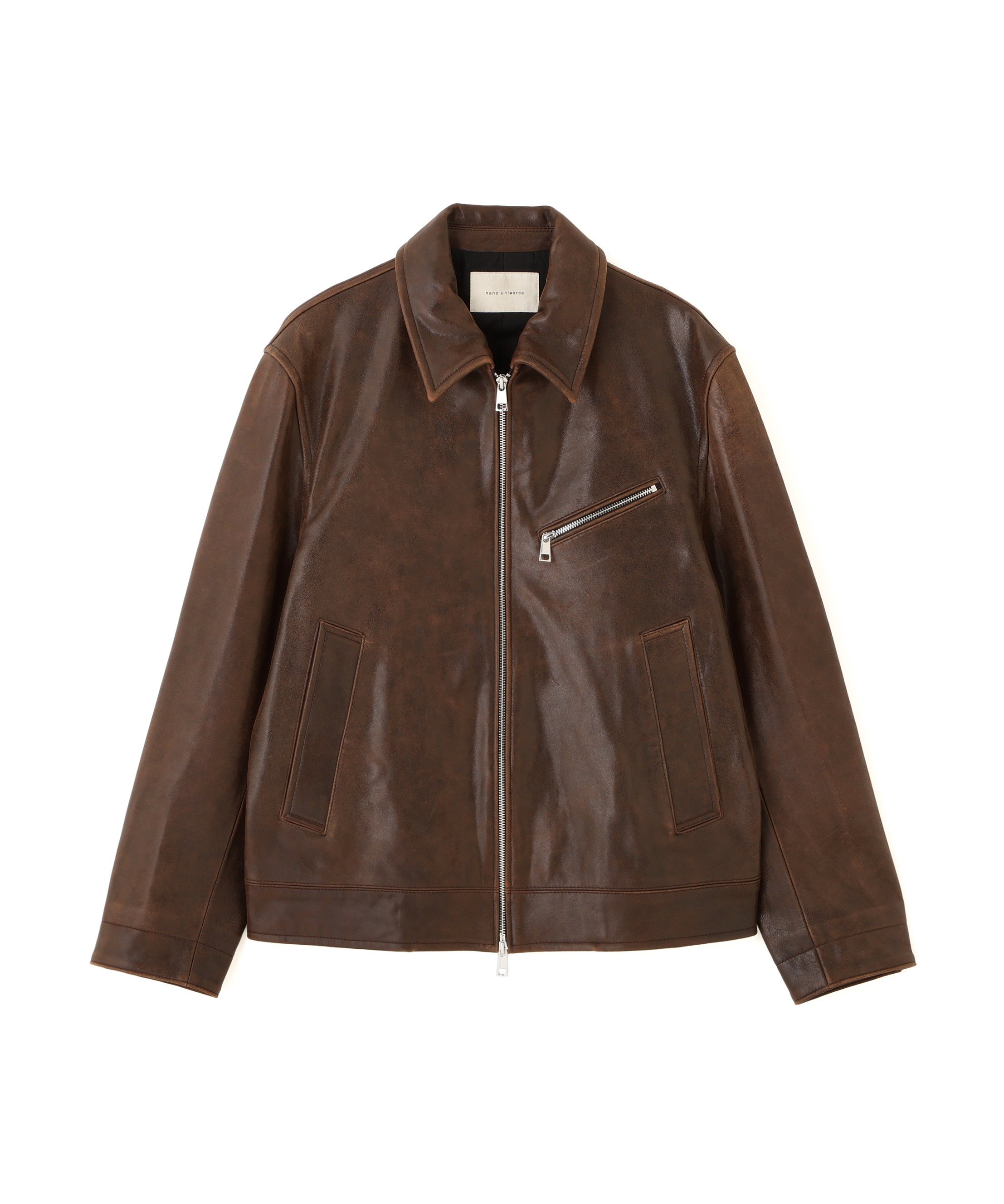 NANO universe｜ラムナッパレザーライダースジャケット | Rakuten