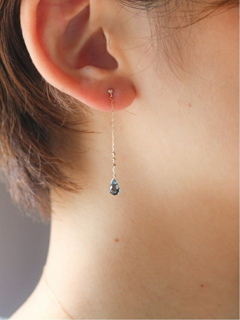 cui-cui｜ロンドンブルートパーズ ピアス | K10YG | Rakuten Fashion