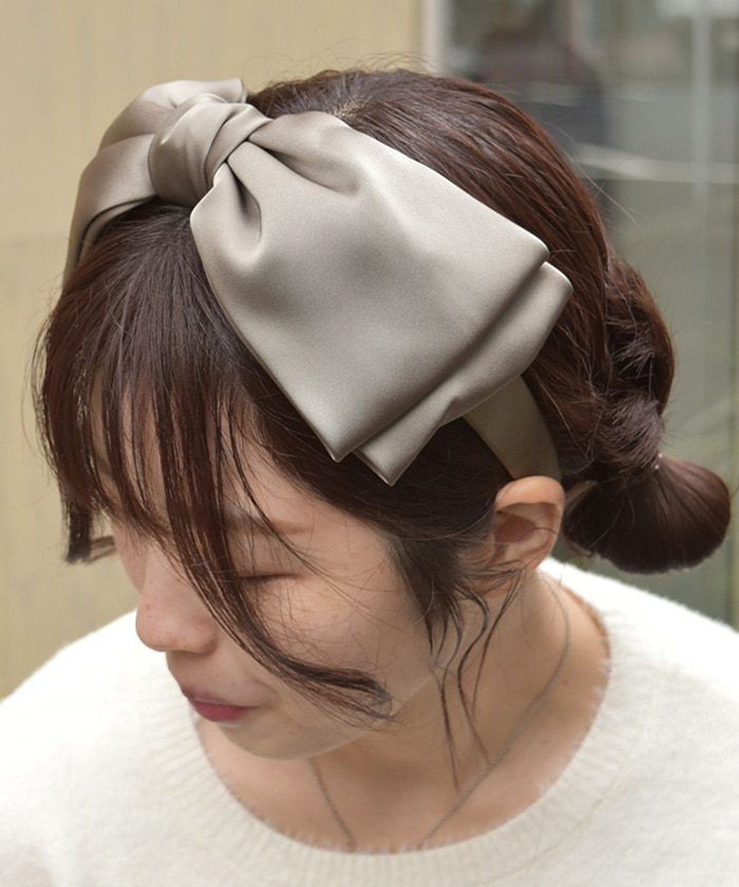 axes femme｜サテンリボンカチューシャ | Rakuten Fashion(楽天