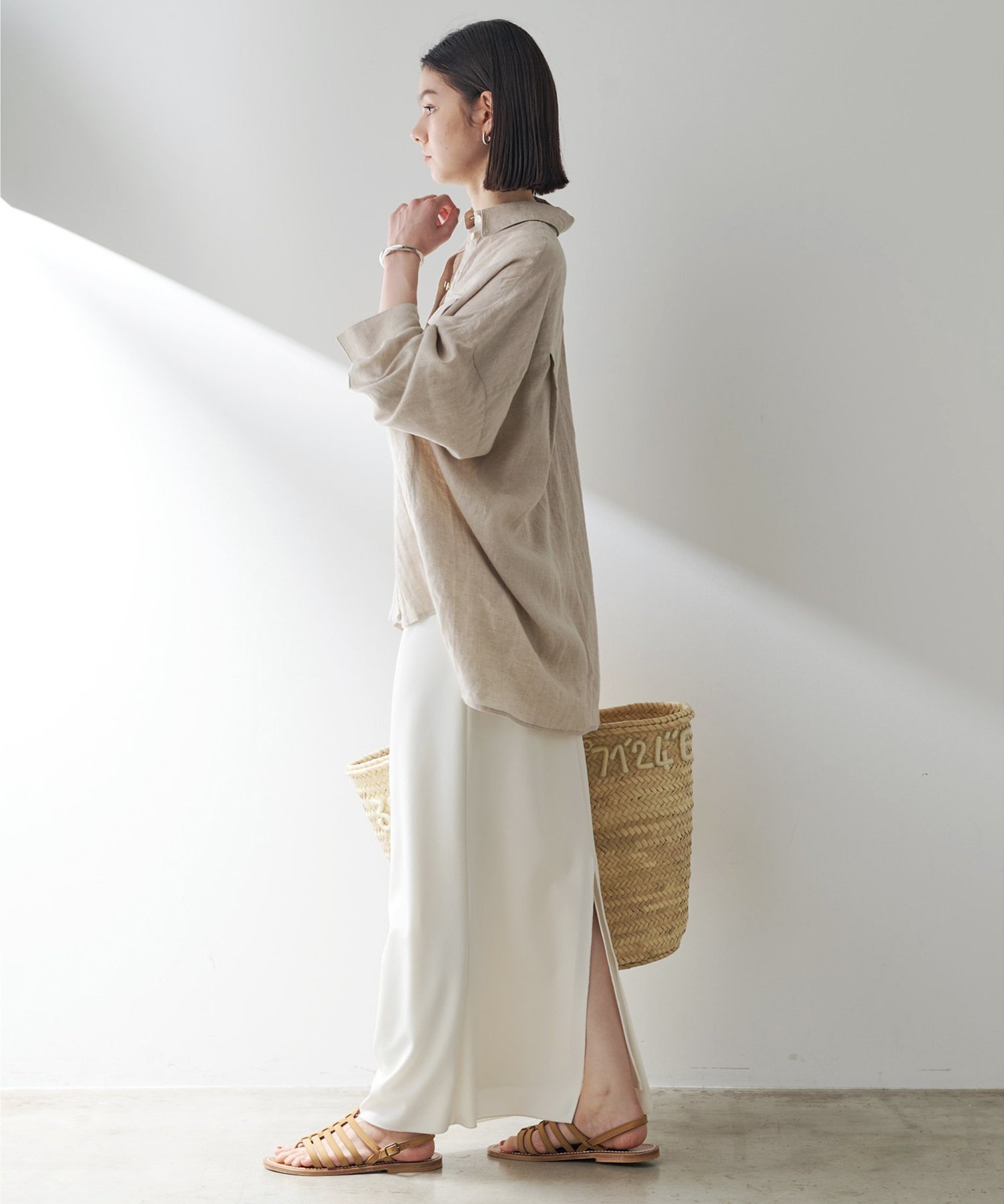 Whim Gazette｜ジャージーIラインロングスカート | Rakuten Fashion