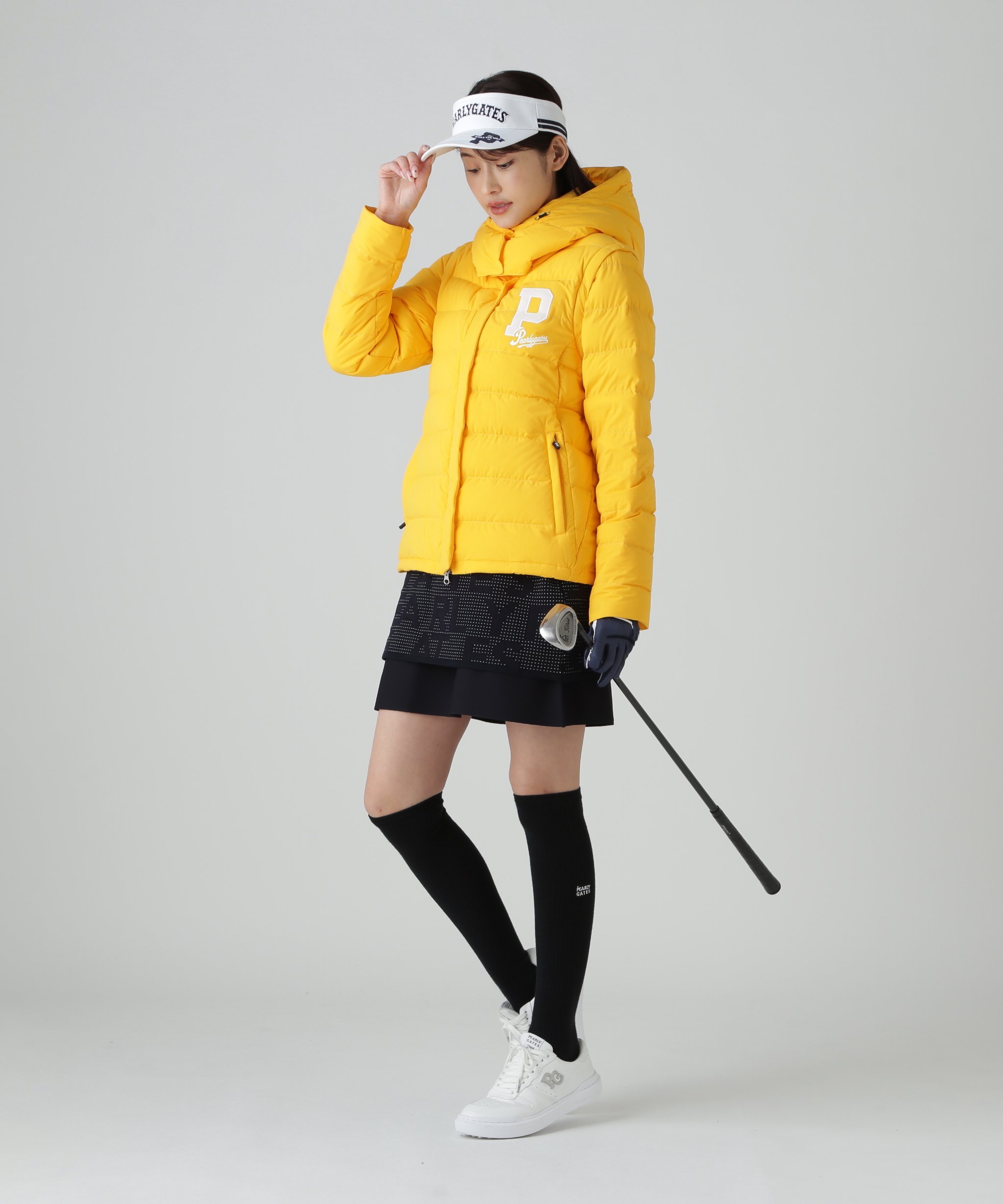 PEARLY GATES｜Nyストレッチタフタフーディダウンジャケット | Rakuten