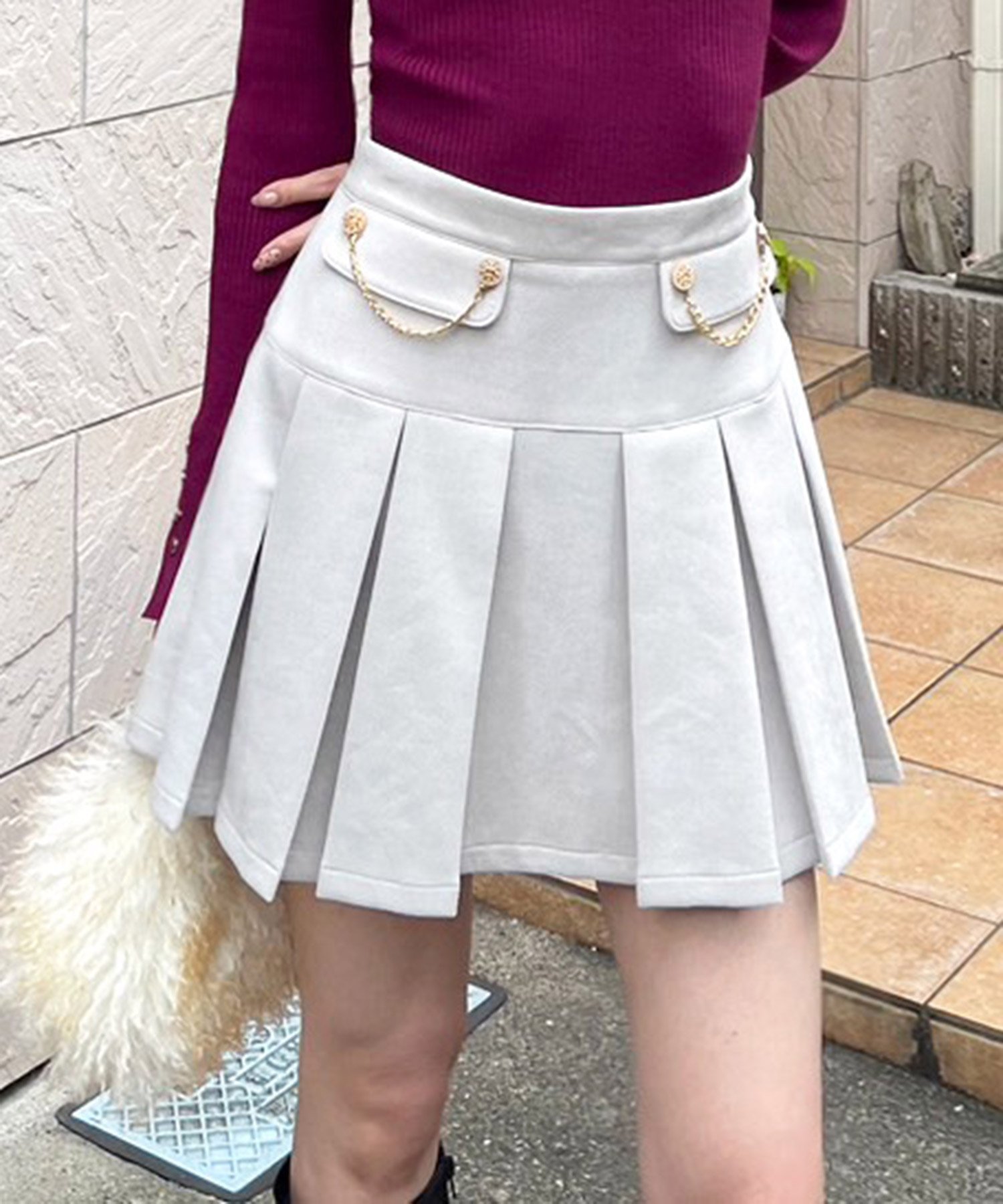 archivio ゴールド フリルスカート