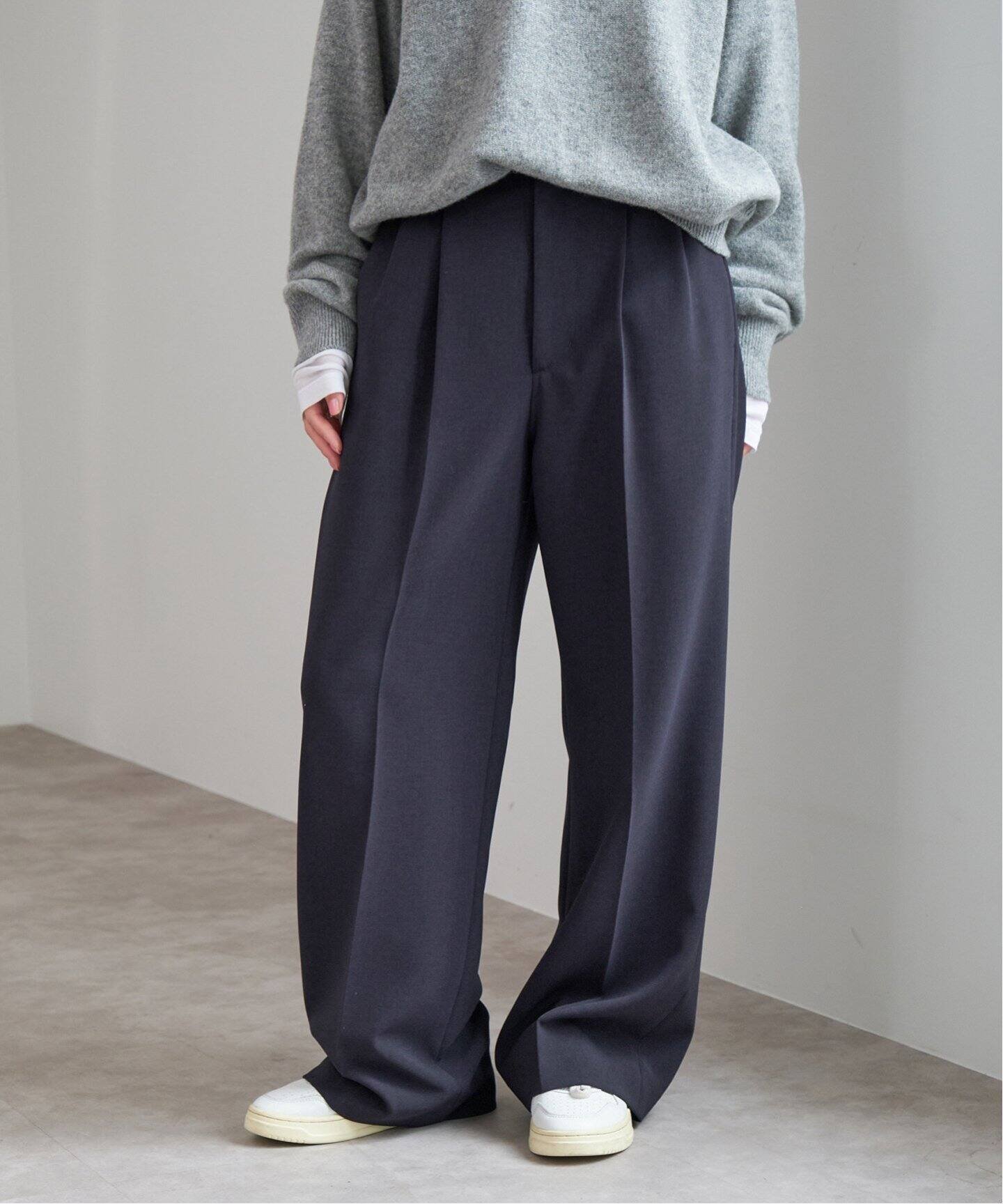 Spick & Span｜《追加2》ダブルクロスツータックパンツ | Rakuten