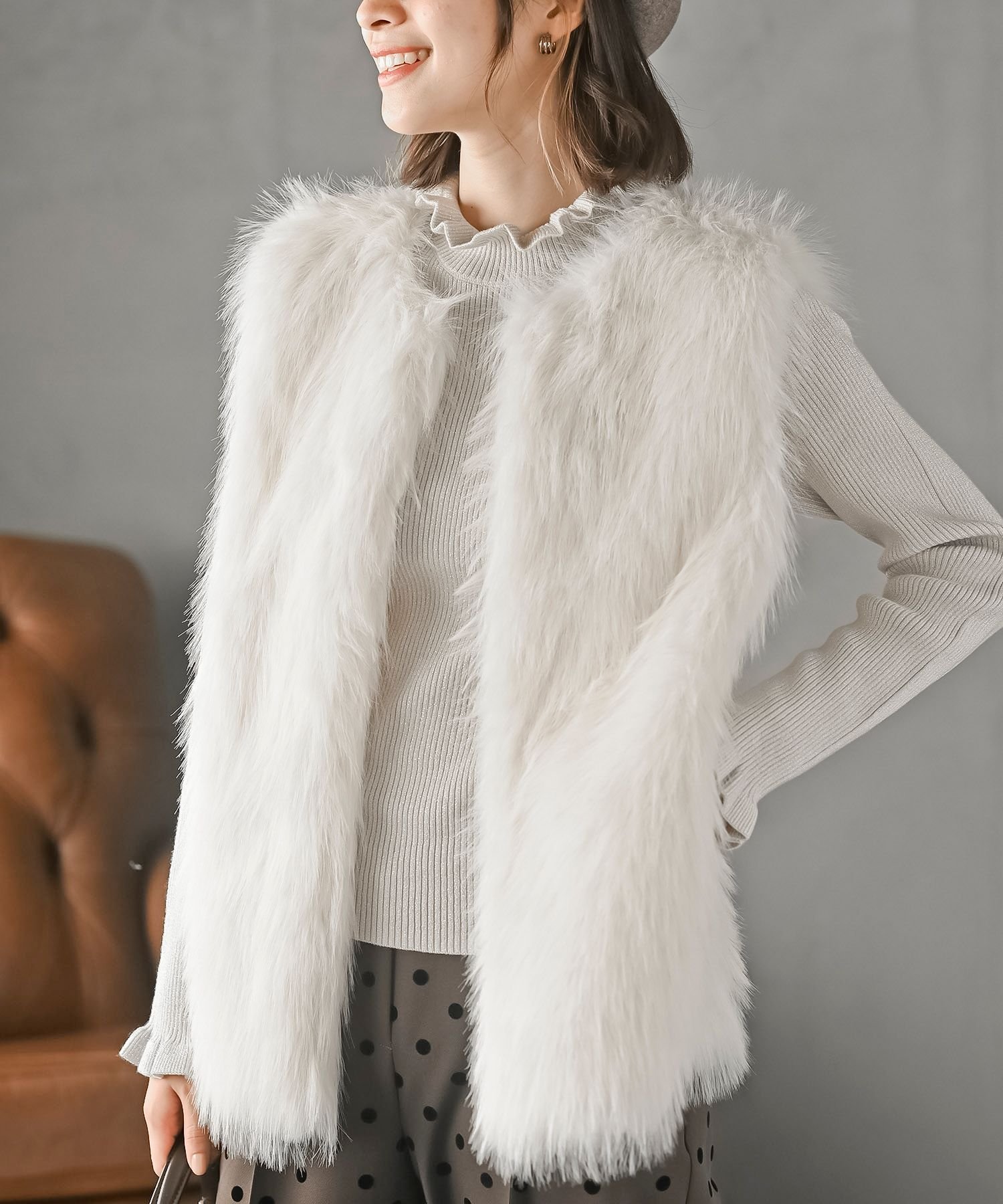 rps｜ロングフェイクファーベスト | Rakuten Fashion(楽天ファッション