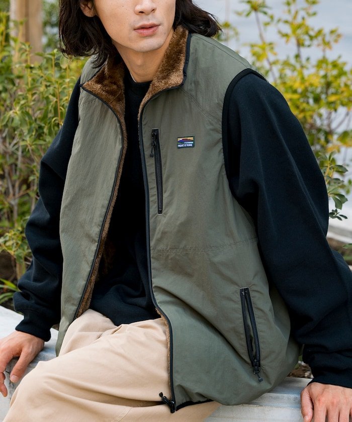 FREAK'S STORE｜リラックスフィット ナイロン フリース リバーシブル