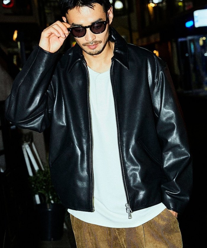 FREAK'S STORE｜Calf Leather ミニマル シングル ライダースジャケット