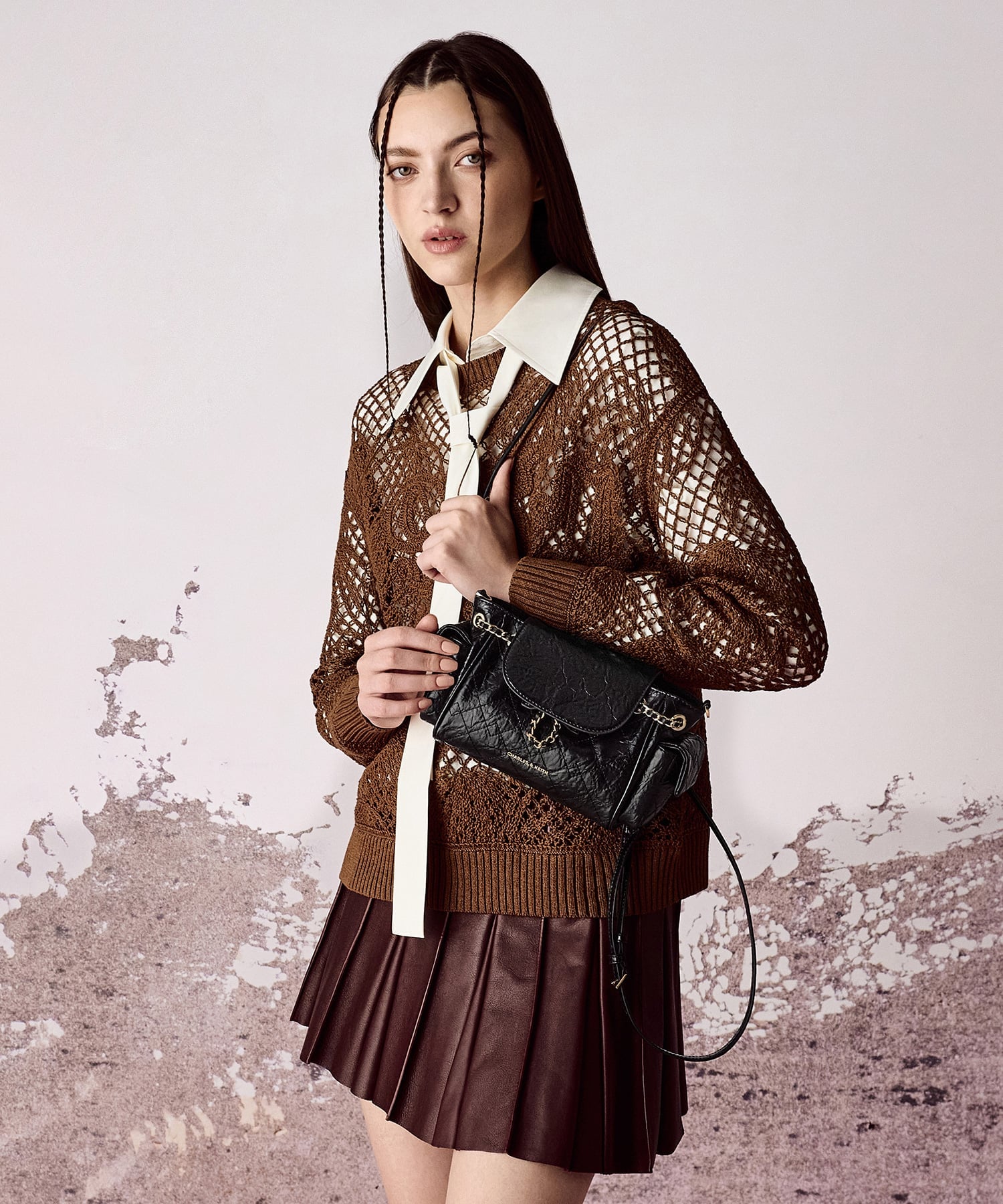 CHARLES & KEITH｜Duo ドゥオ ツーウェイフロントフラップバックパック