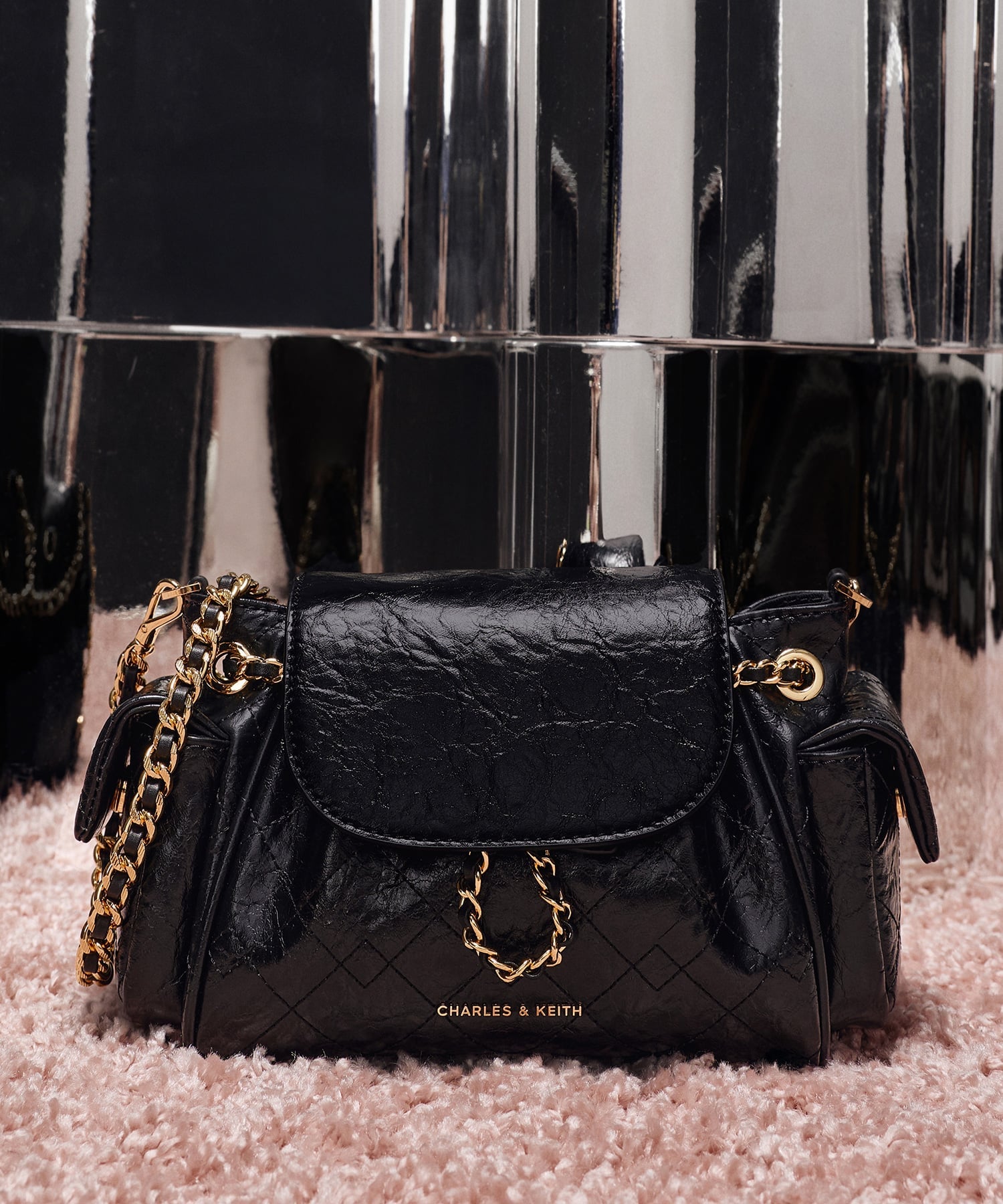 CHARLES & KEITH｜Duo ドゥオ ツーウェイフロントフラップバックパック