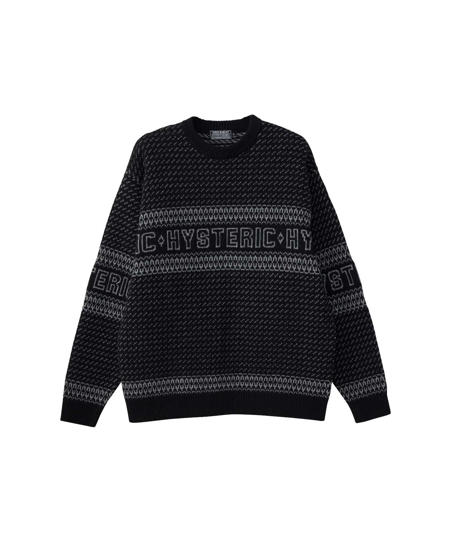 HYSTERIC GLAMOUR｜HYSTERIC LOGOジャカード セーター | Rakuten