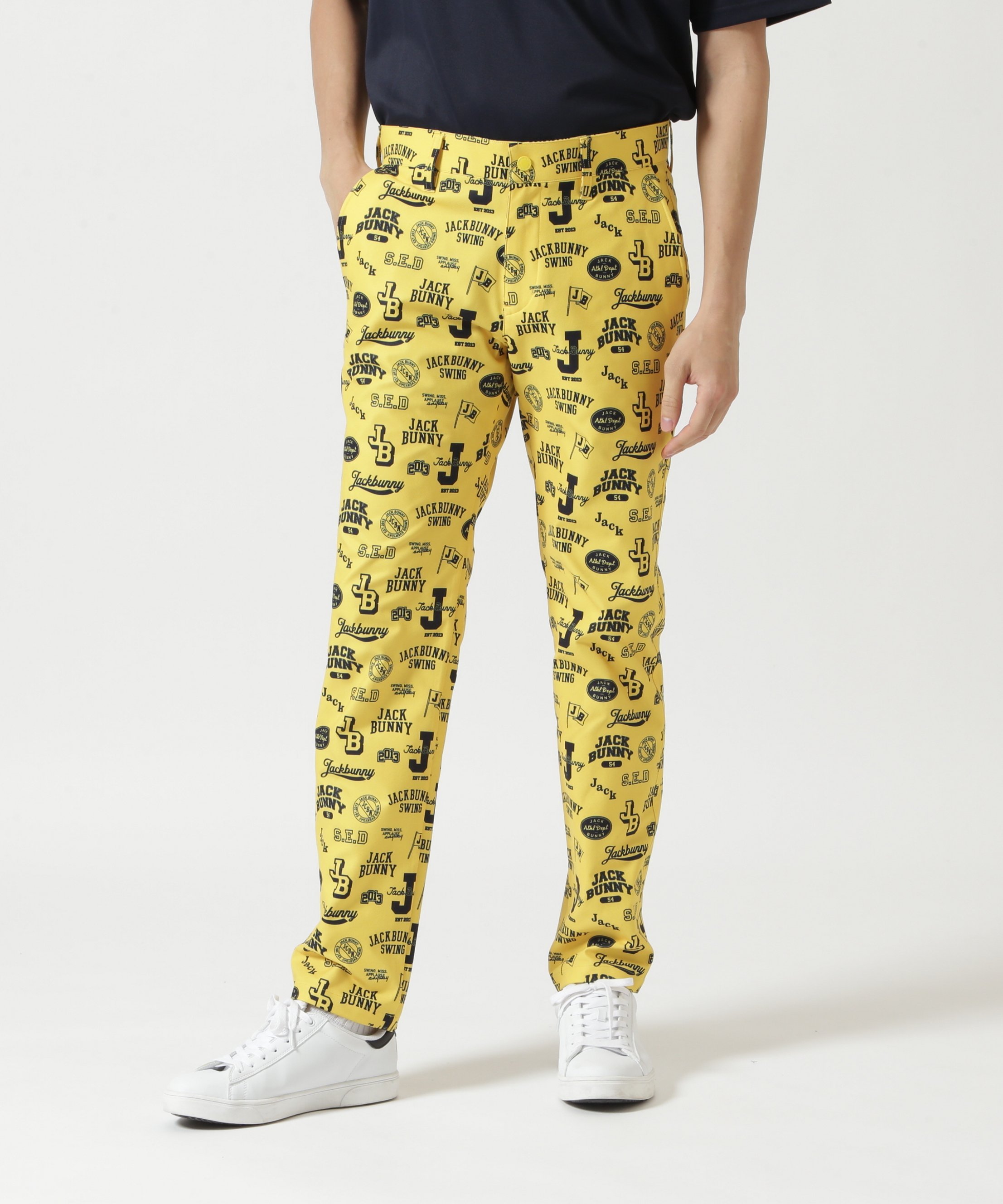 Jack Bunny!!｜PEストレッチロゴプリントロングパンツ | Rakuten