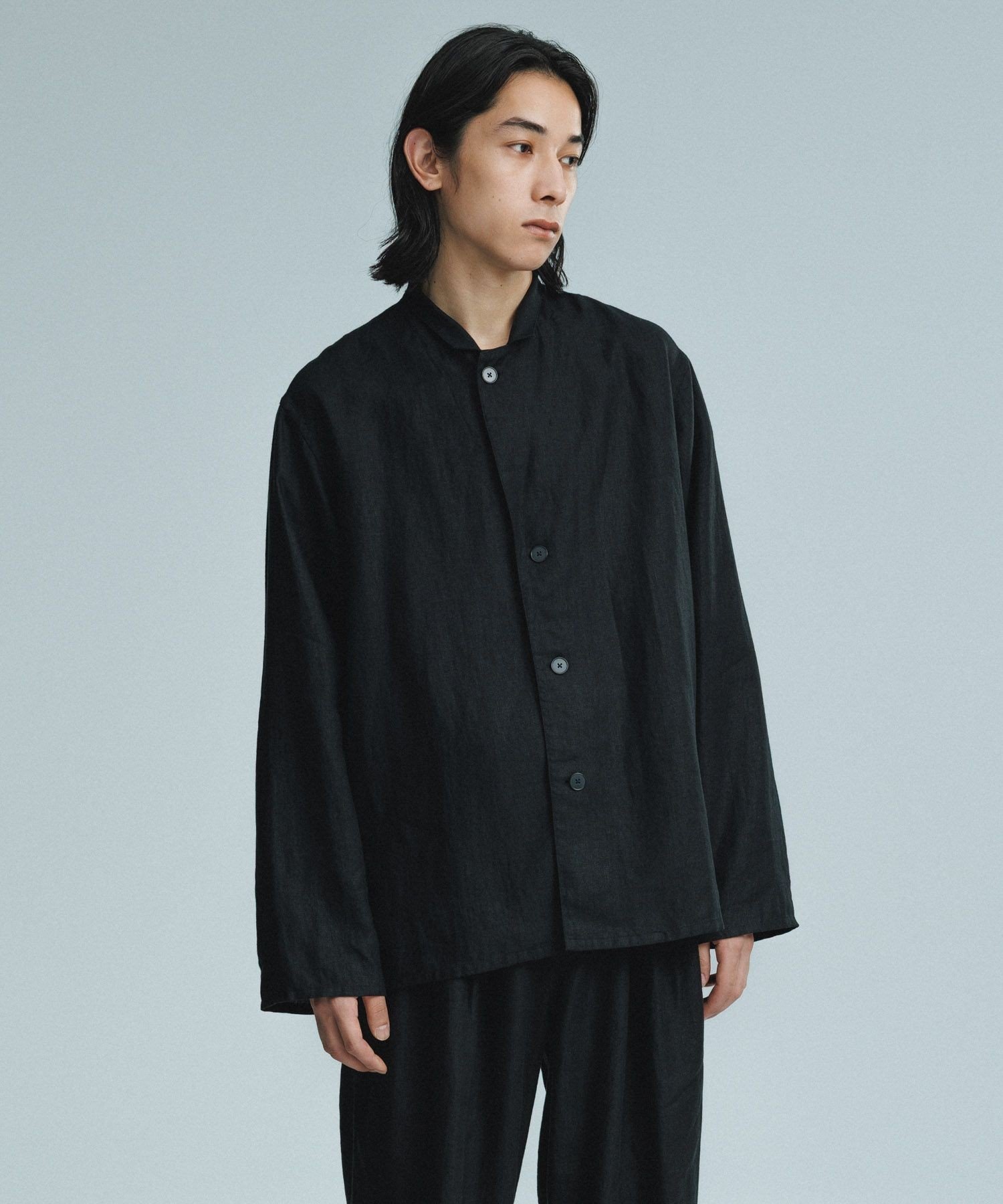 ADAM ET ROPE'｜ボックスシルエット リネン シャツ ジャケット