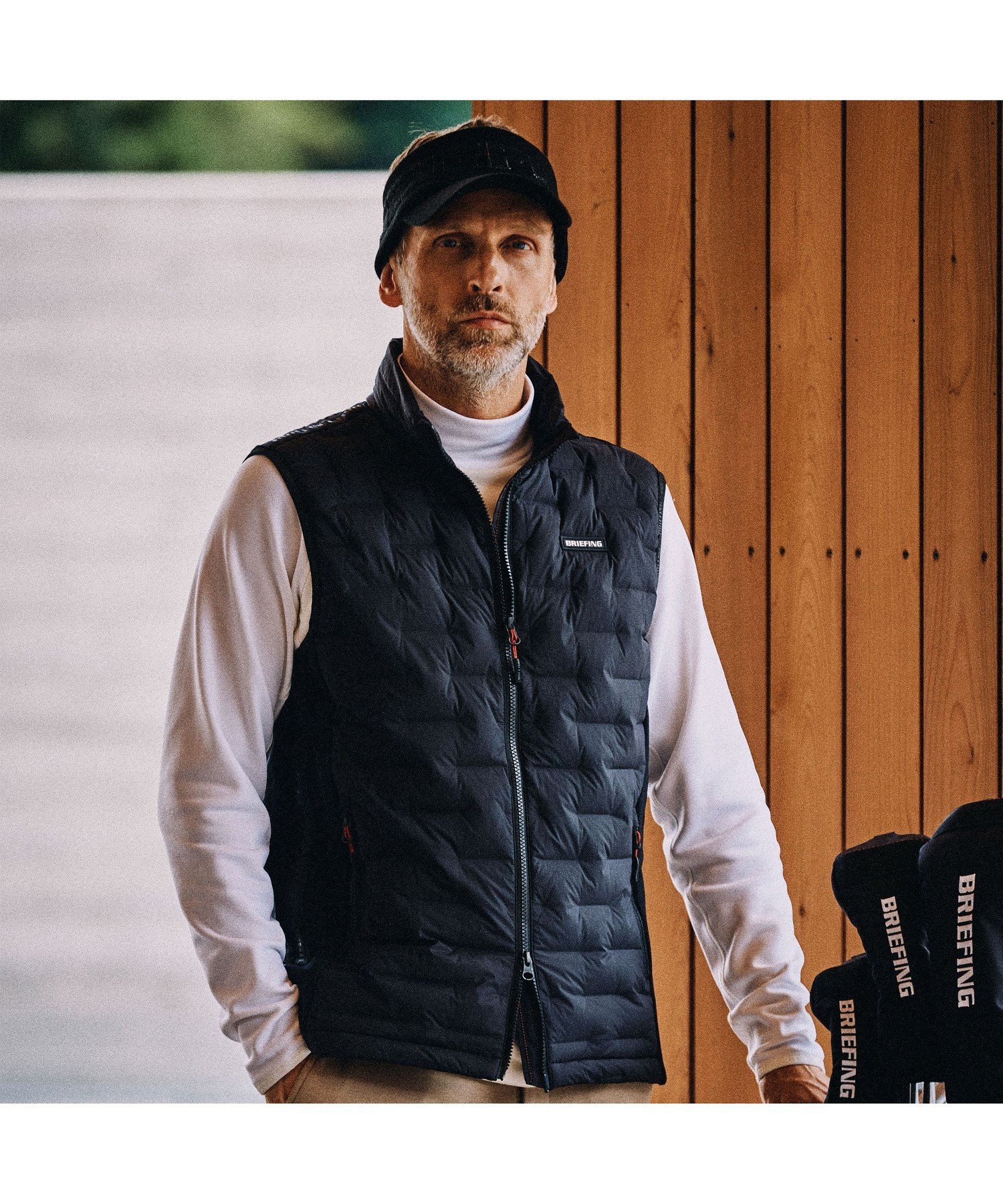 BRIEFING ネイビー ハイブリッドダウンベスト BRIEFING ネイビー