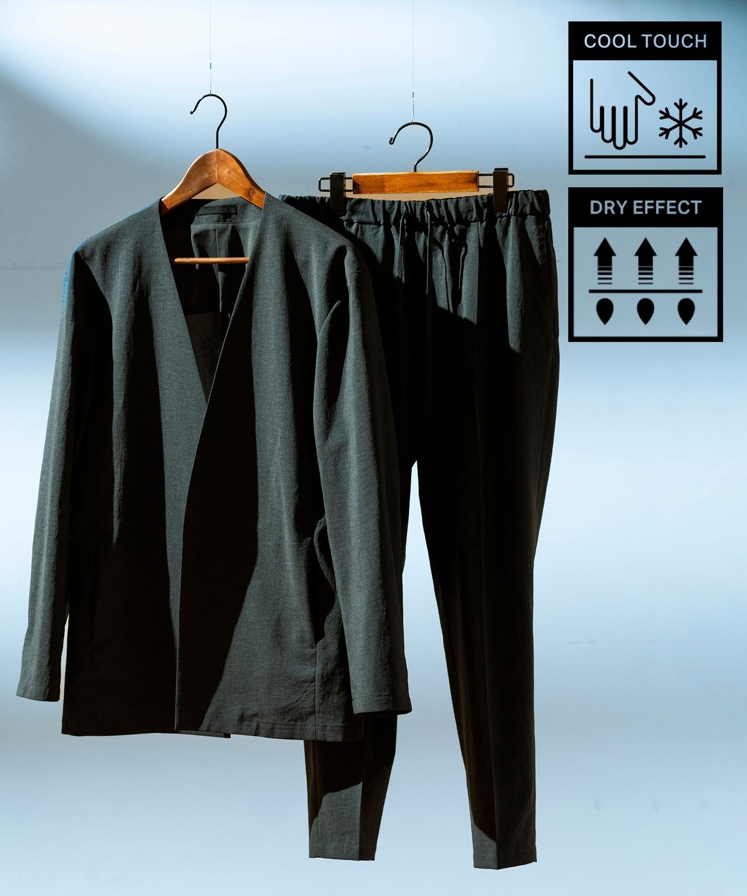 ADAM ET ROPE'｜【RIRANCHA】サマーセットアップ / ノーカラー