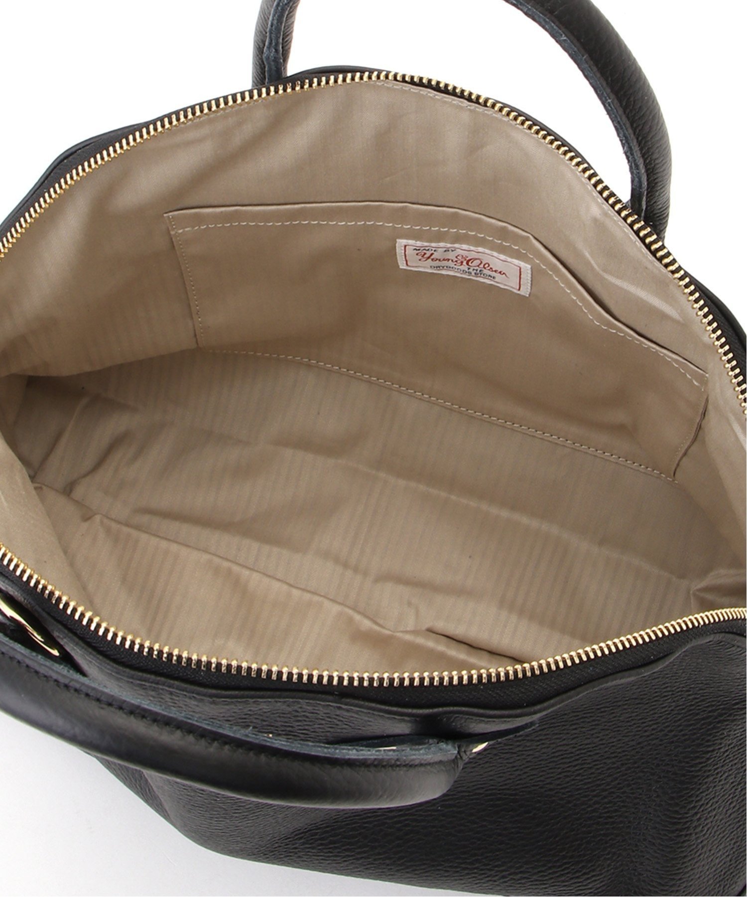 SETUP7｜YOUNG&OLSEN/EMBOSSED LEATHER ZIP BOAT トートバッグ 本革