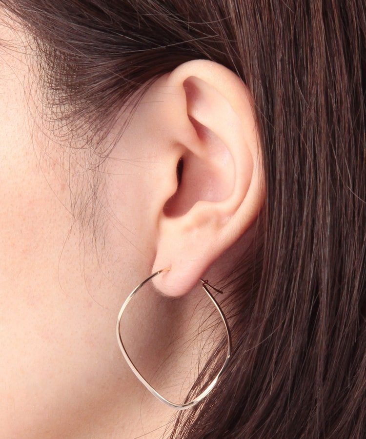 COCOSHNIK｜K10ポリッシュ 変形フープピアスM | Rakuten Fashion(楽天