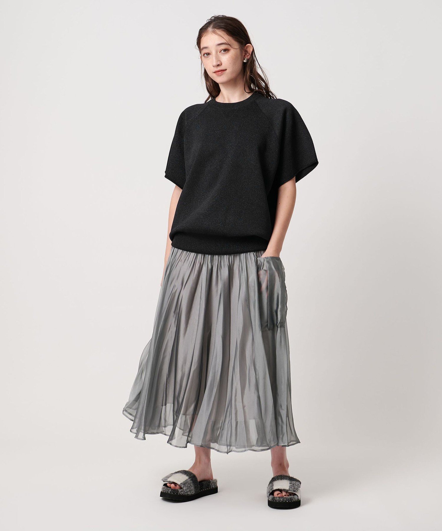 UNITED ARROWS｜シャンブレー オーガンザ ポケット スカート | Rakuten