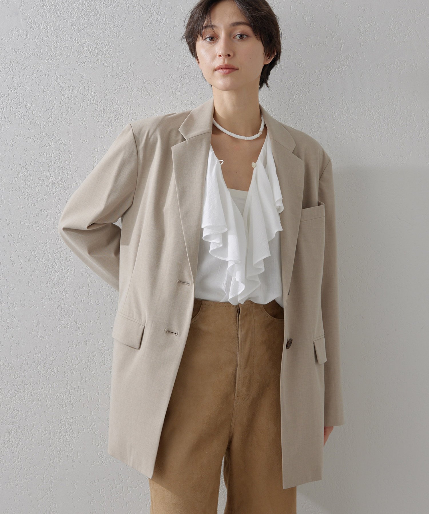 2025SS ウィムガゼット フーディーブルゾン ベージュ 【公式通販】