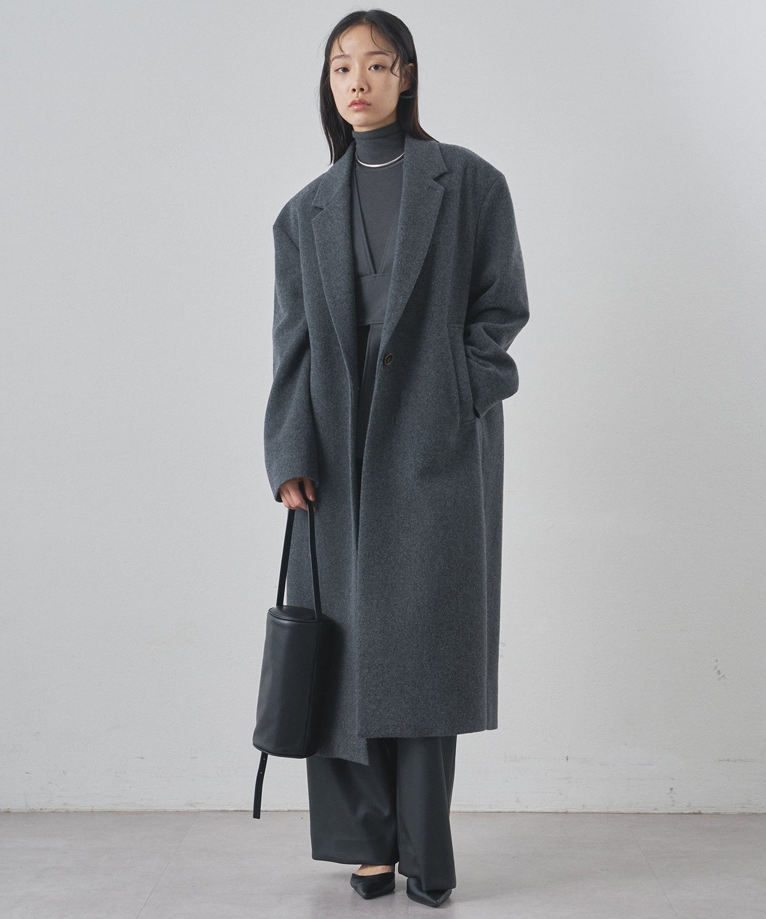 Whim Gazette｜ウールパイルロングチェスターコート | Rakuten Fashion