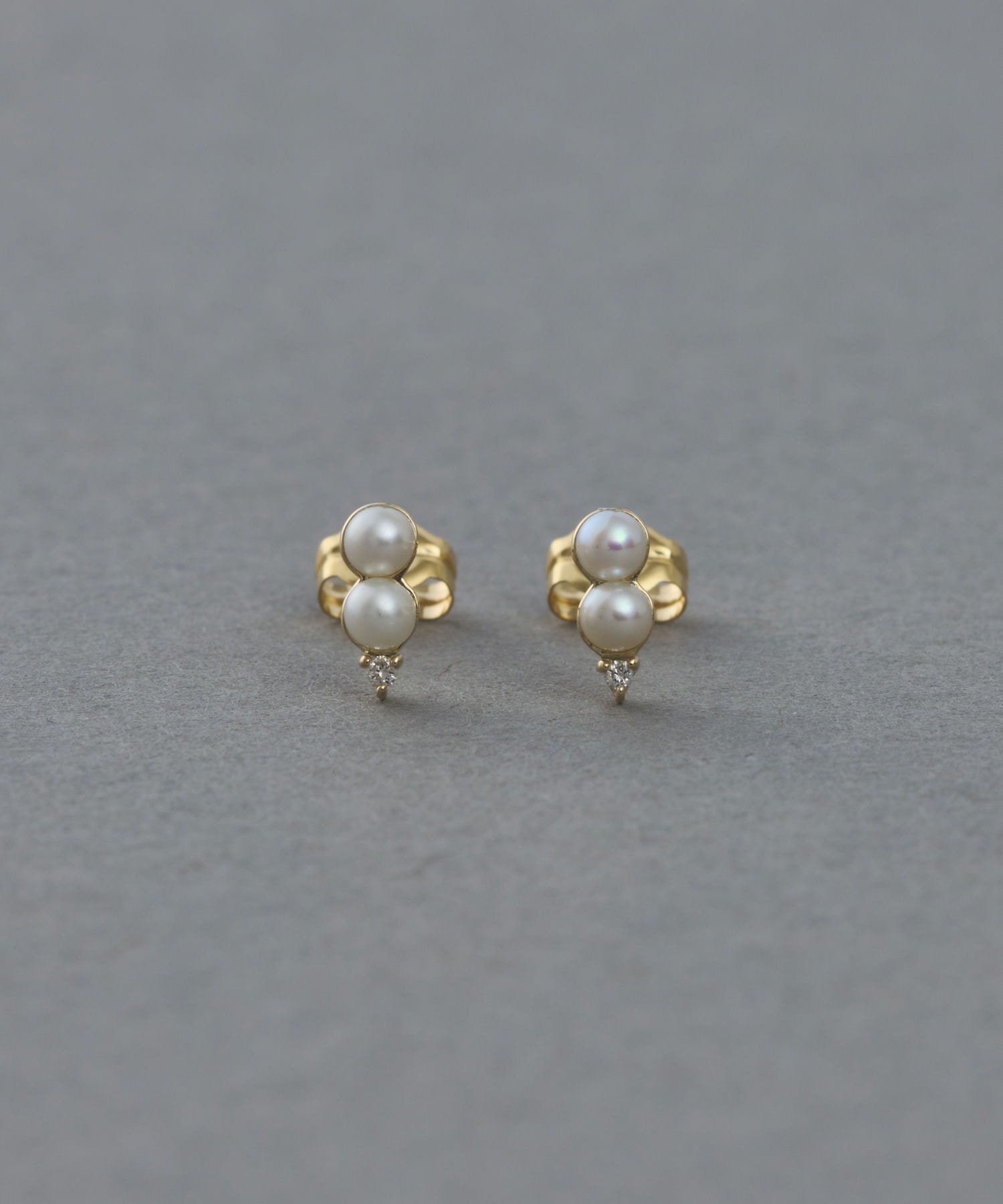 ete｜K10YG ダイヤモンド/パール ピアス | Rakuten Fashion(楽天