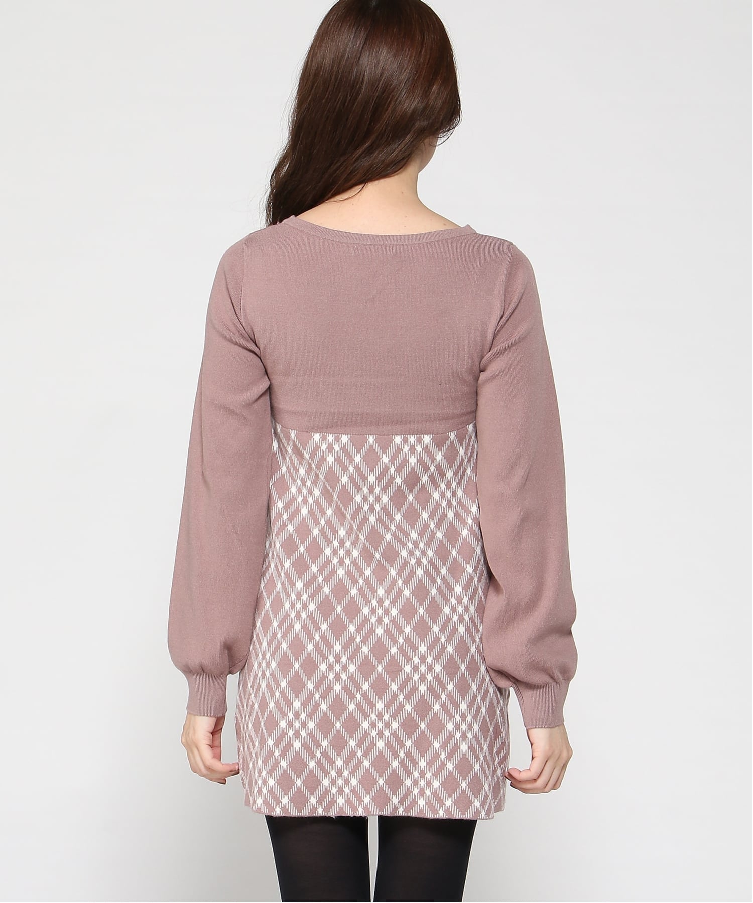 INGNI｜12Gデコルテオープンチェック柄切替ニットワンピ | Rakuten