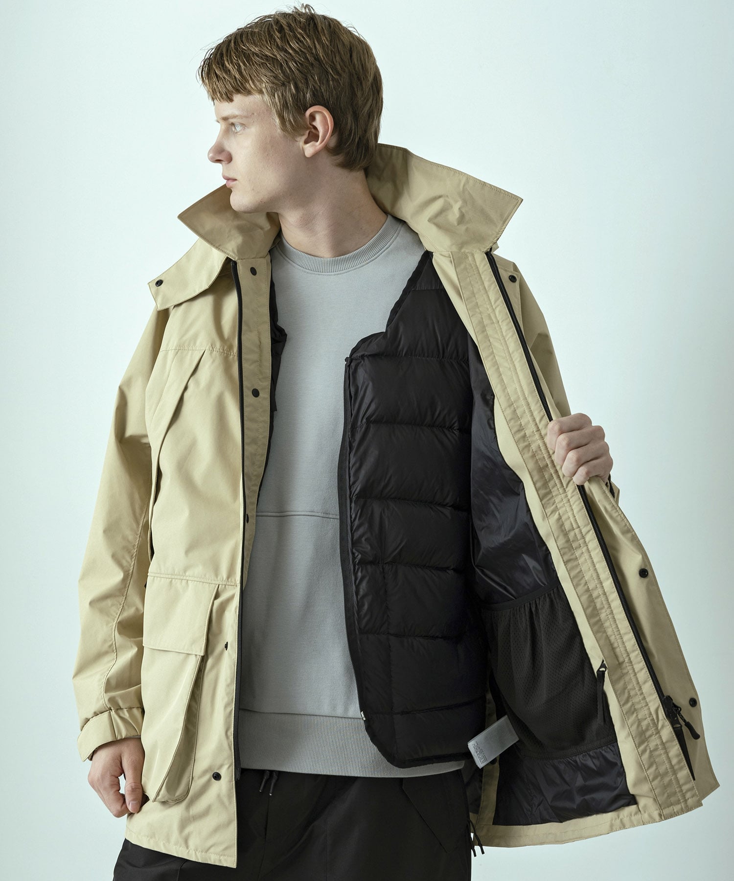 SHIFFON｜+phenix フィッシャーマンズダウンコート WINDSTOPPER(R