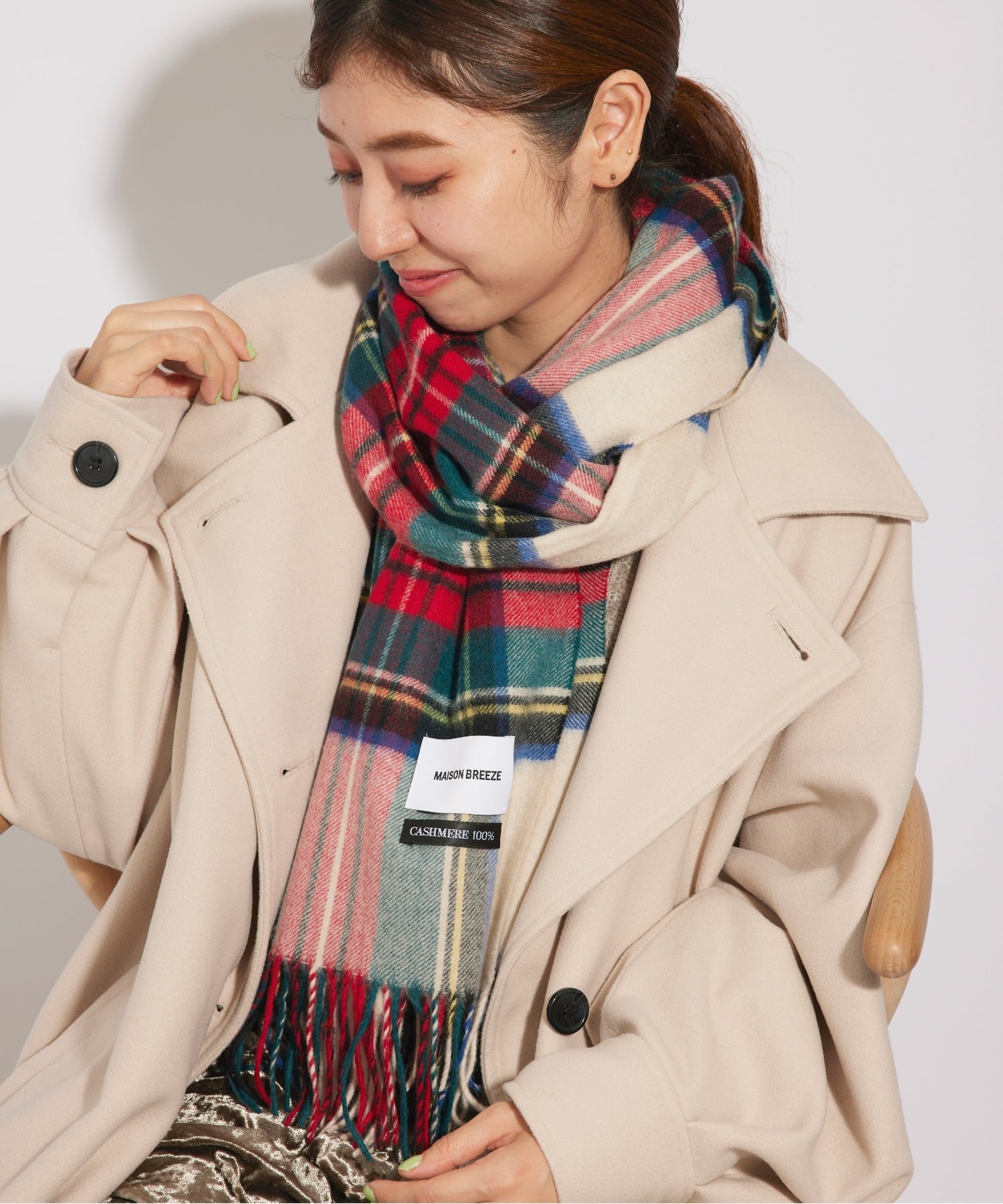 SETUP7｜SETUP7/大判ピュアカシミヤ100% マフラー 60*200cm KZCH60