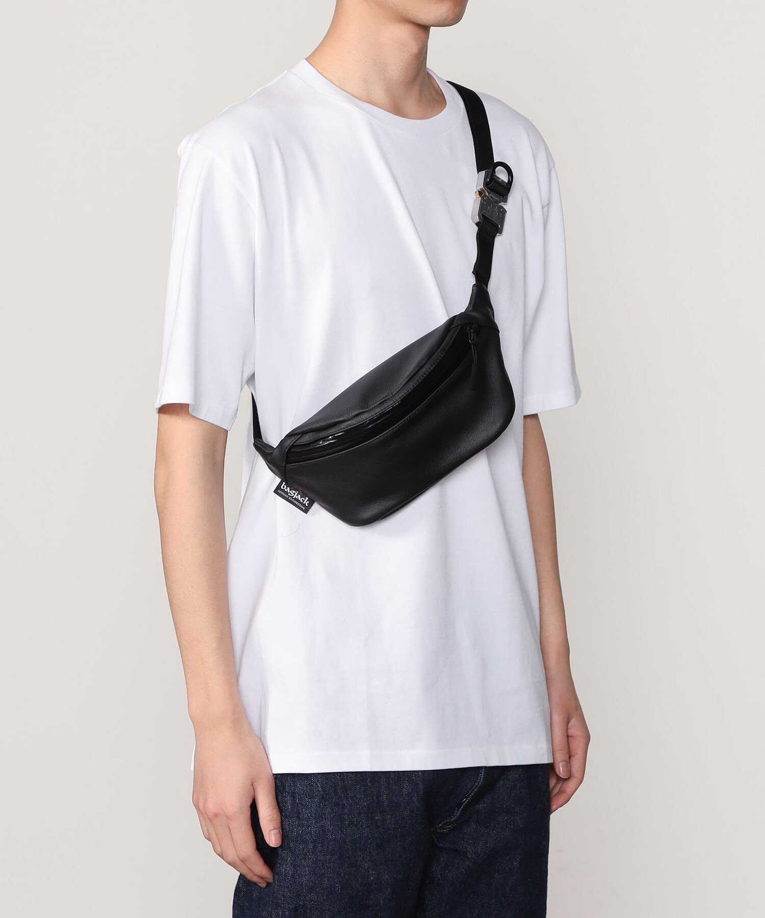 【BAGJACK/バッグジャック別注ヒップバッグハイグロッシーコブラベルト バッグジャック 当店別注コブラバックル付きヒップバッグ【YouTube解説