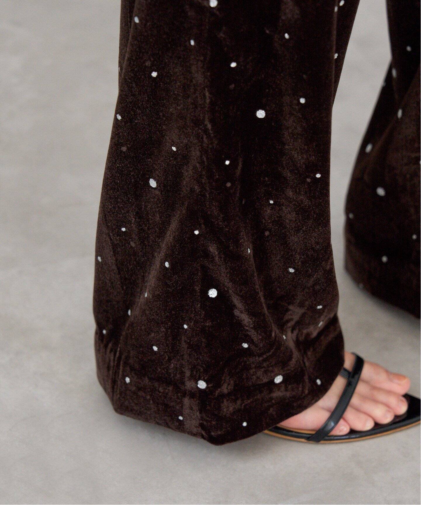 IENA｜COUTURE D'ADAM/クチュールドアダム Glitter PT ベロアイージー