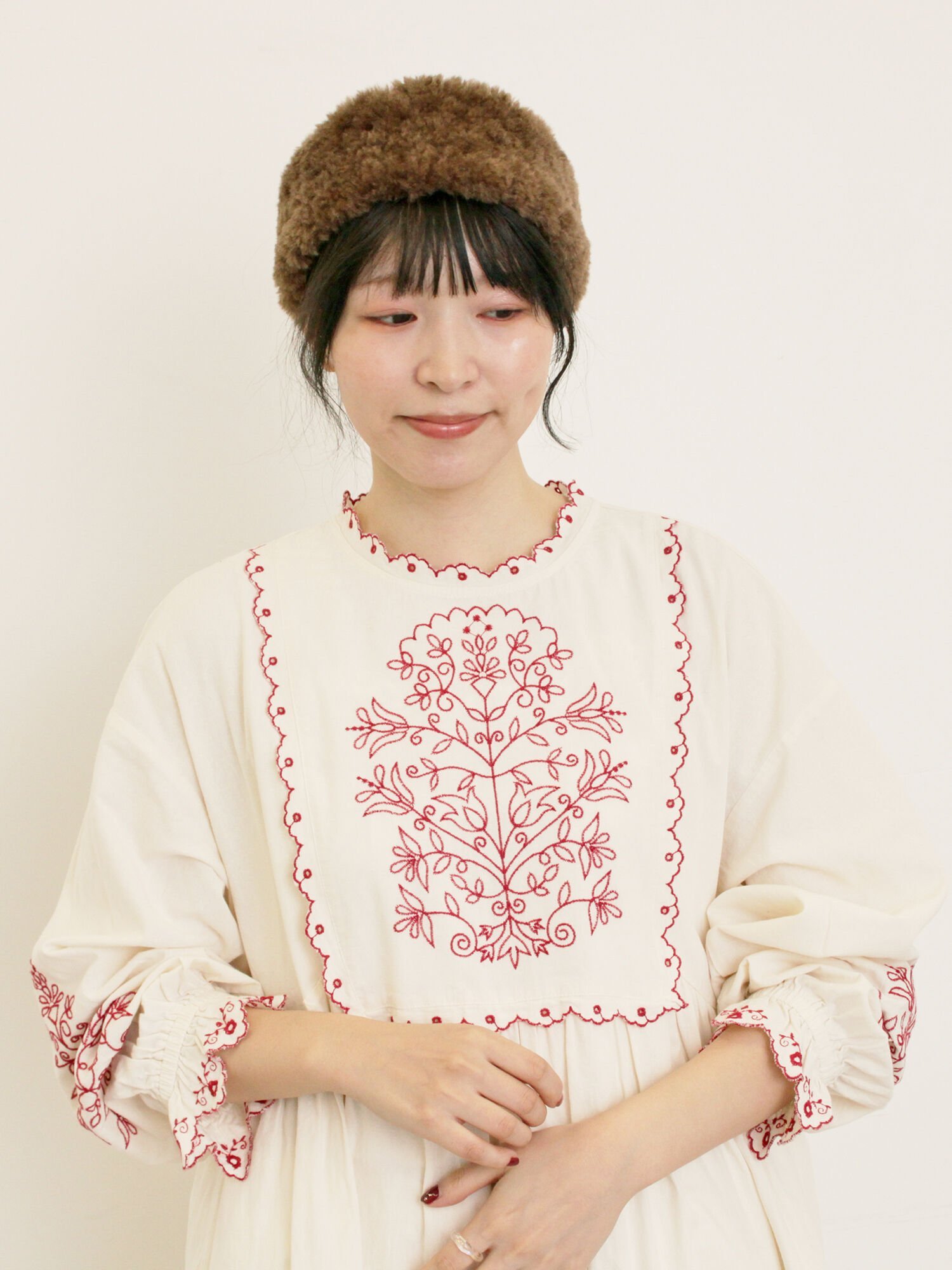 Samansa Mos2｜【S/Mサイズ】配色刺繍ワンピース | Rakuten Fashion