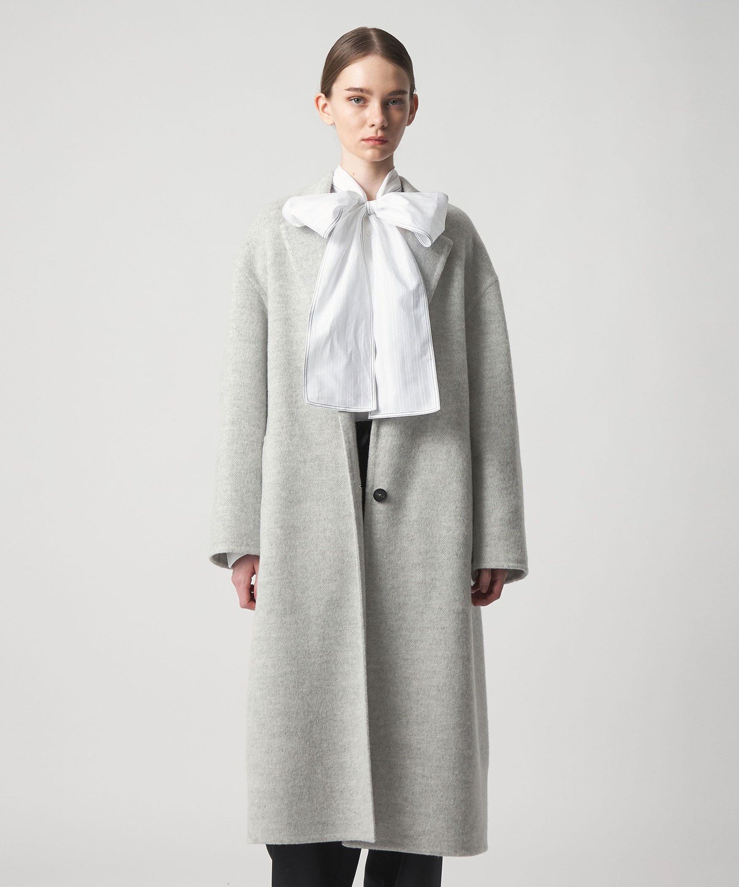 コート チェスターコート ヘリンボーンロングコート Time is on