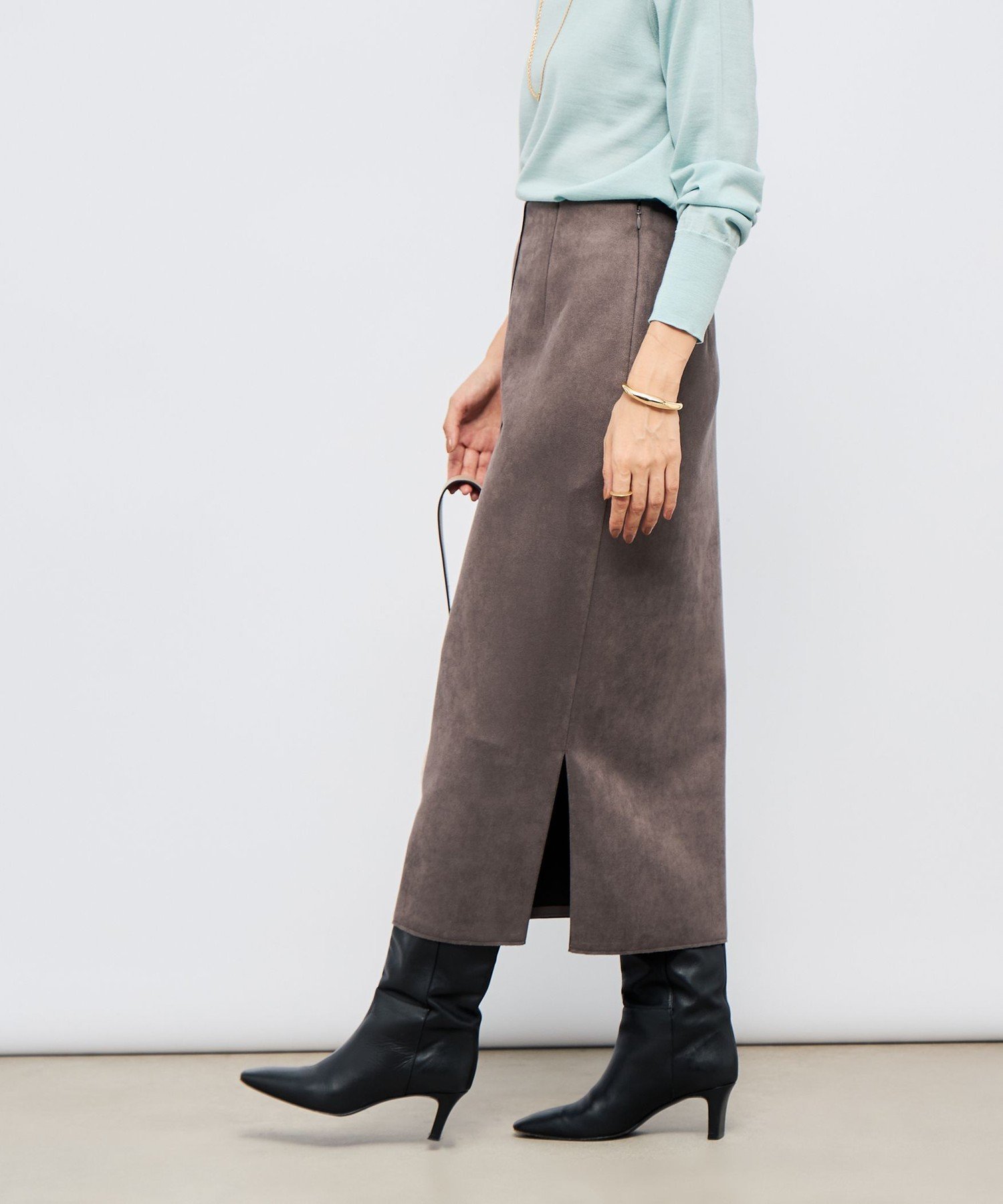 NOLLEY'S｜ウォッシャブルスエードダンボールタイトスカート | Rakuten