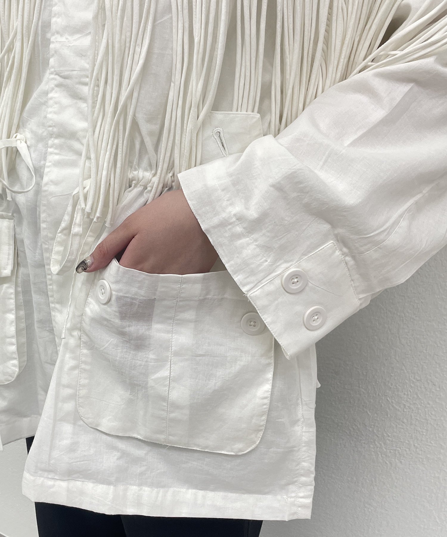 PAL GROUP OUTLET｜【Loungedress】【crinkle】 fringe M65 jacket