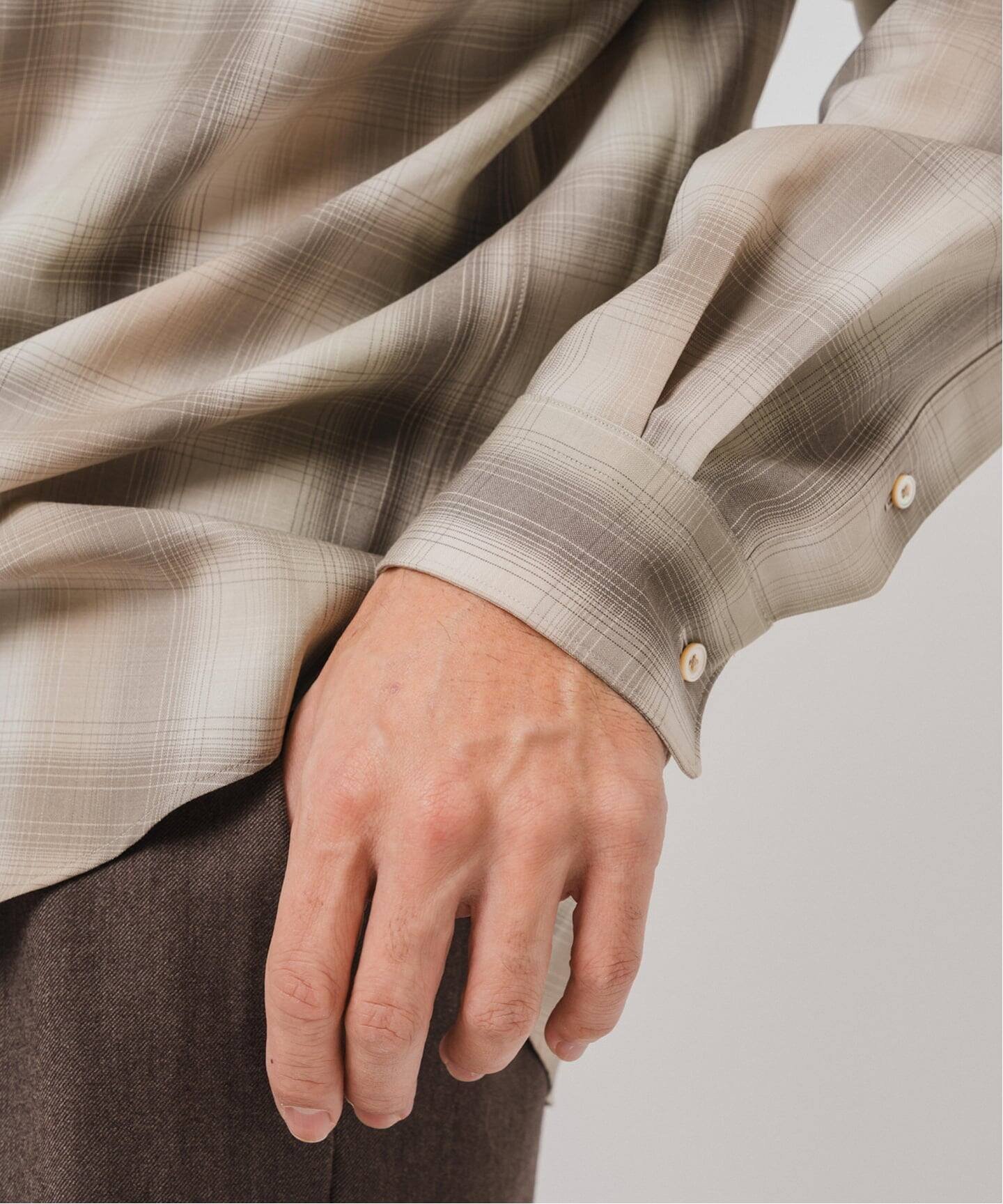 EDIFICE｜SUPER 120's ウール チェック レギュラー シャツ | Rakuten