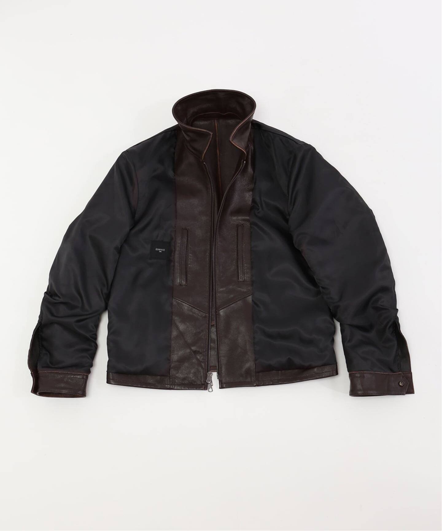EDIFICE｜ラムレザー フレンチアンティーク ライダースジャケット