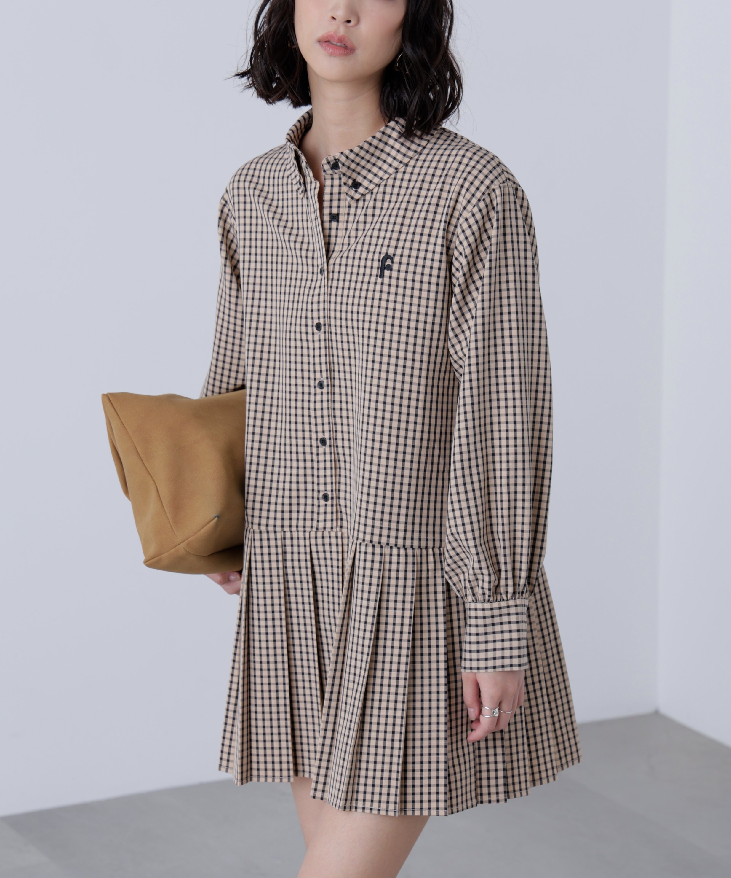 FREE'S MART｜プリーツシャツロングスリーブミニワンピース | Rakuten