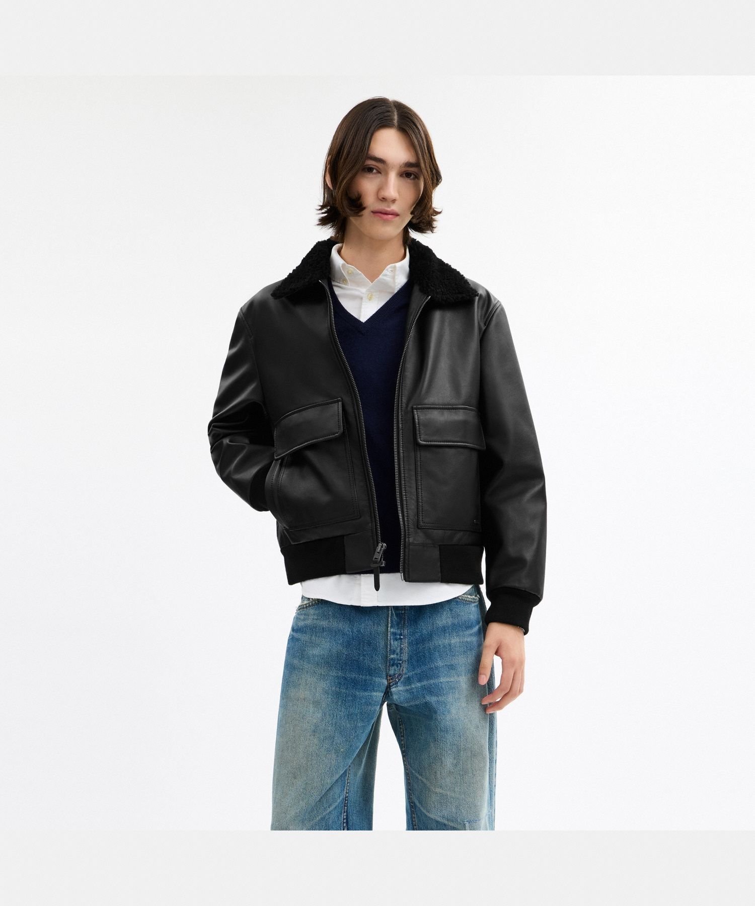 COACH OUTLET｜【公式】レザー フライト ジャケット・シアリング