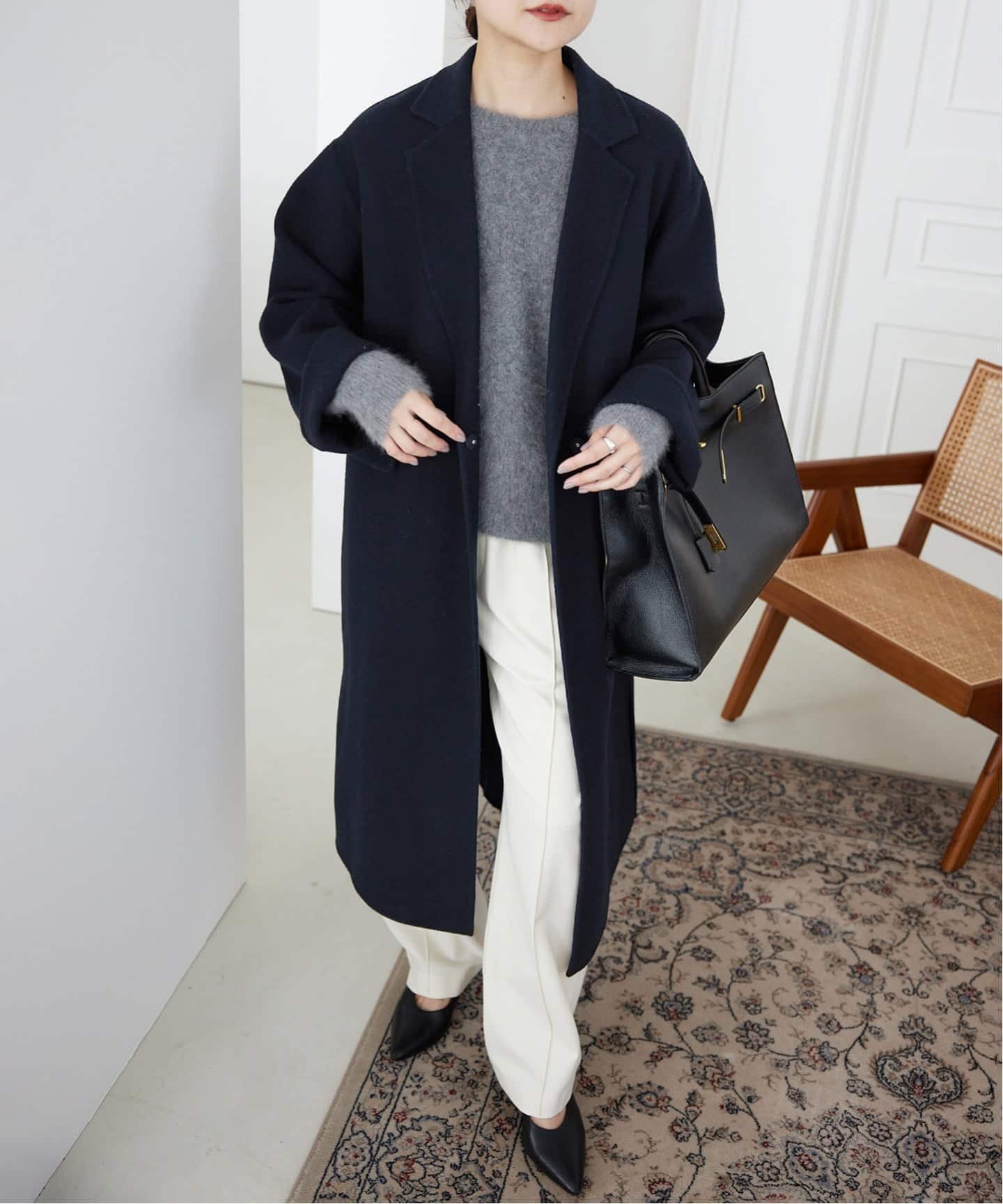 SLOBE IENA｜《追加》souple woolダブルフェイスチェスターコート