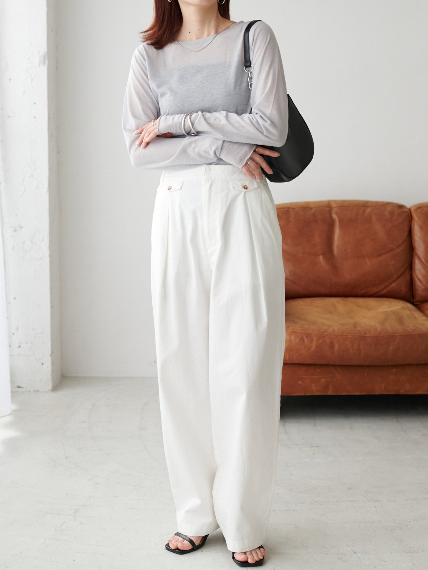 Discoat｜【WEB限定】シアーラメプリントロングスリーブTシャツ