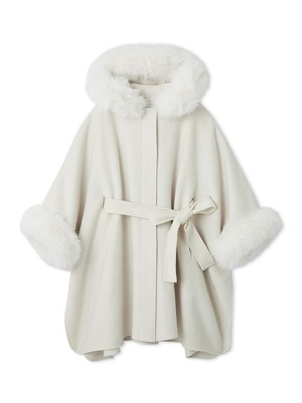 CELFORD 【WEB限定カラー】ファーポンチョコート IVR CELFORD｜ファー