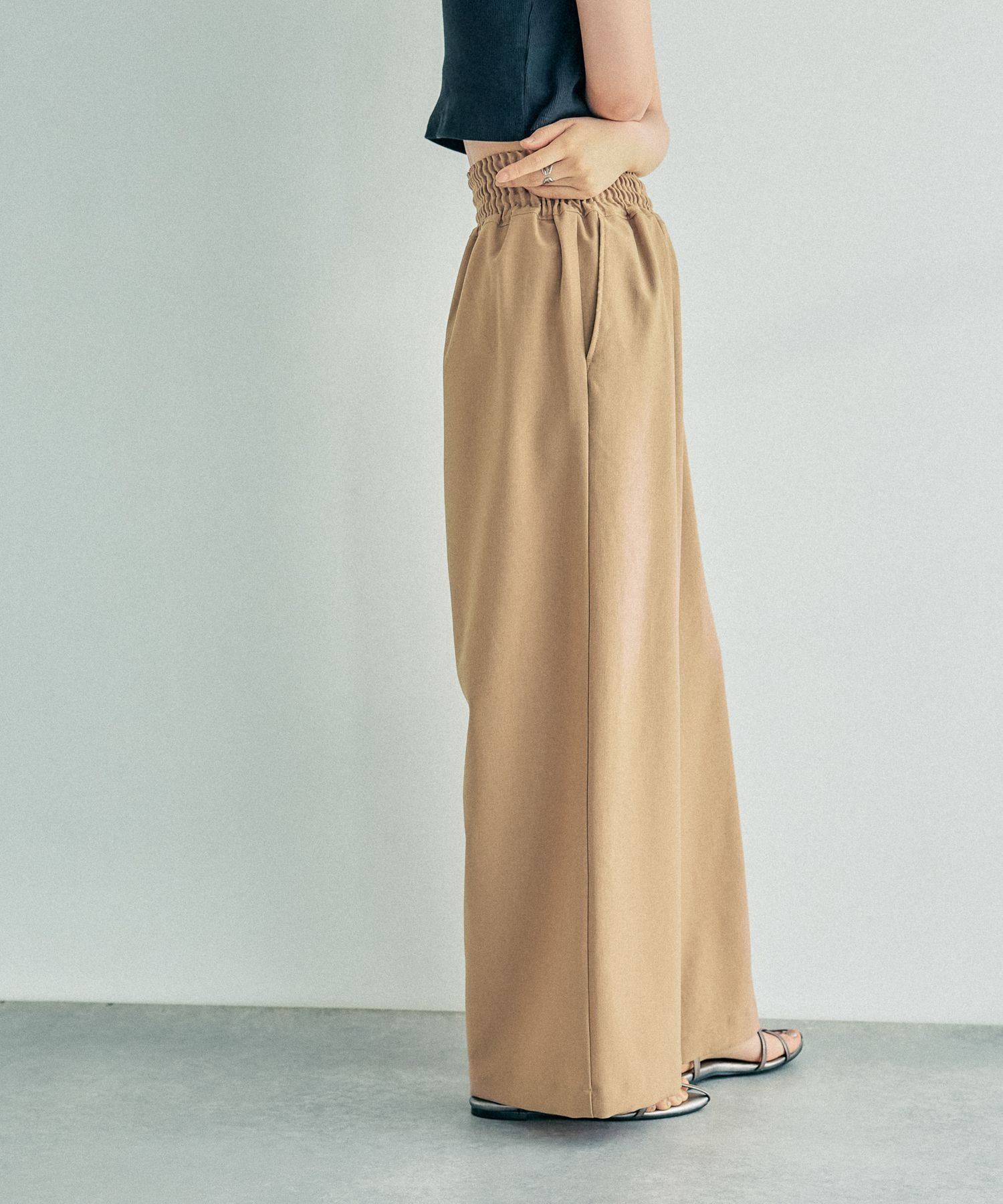 LEPSIM｜スラックスギャザーワイドパンツ | Rakuten Fashion(楽天